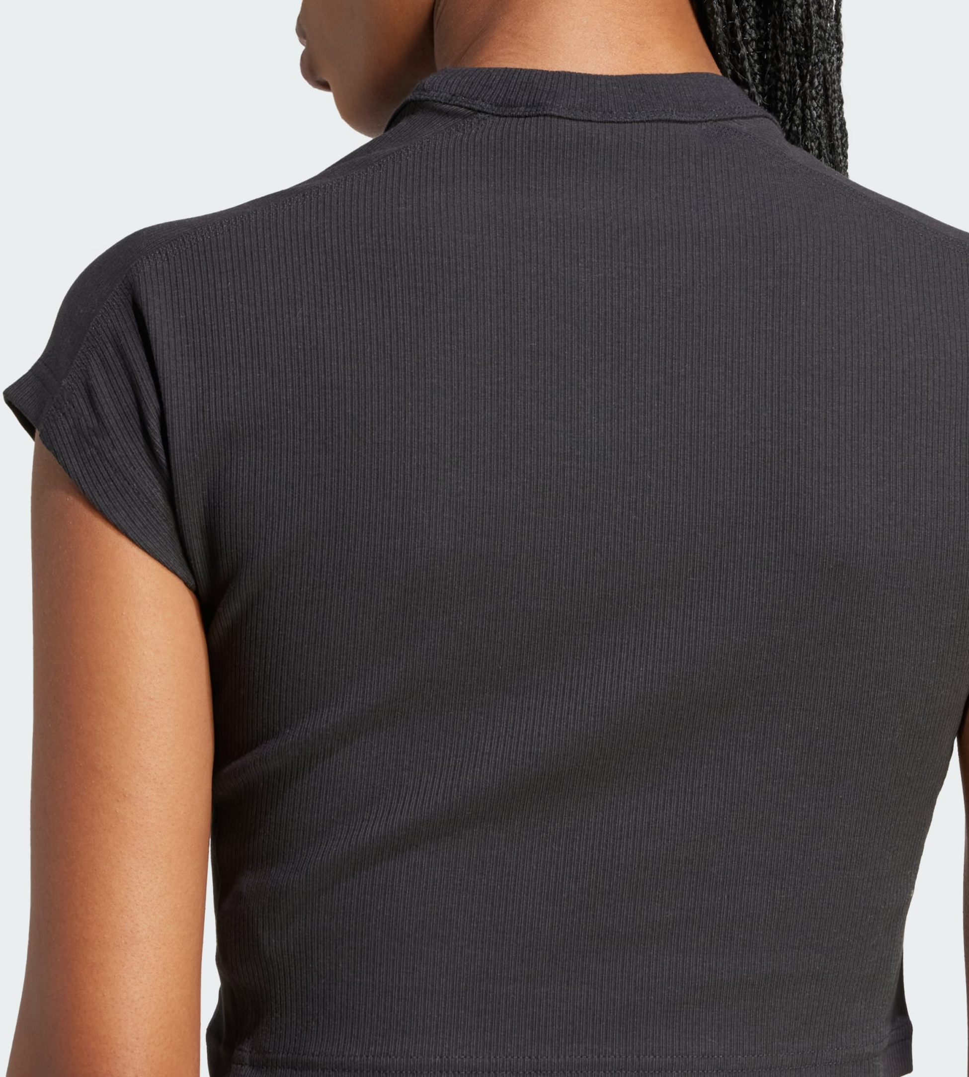 ADIDAS, Adidas Lounge Ribbed Crop T-shirt