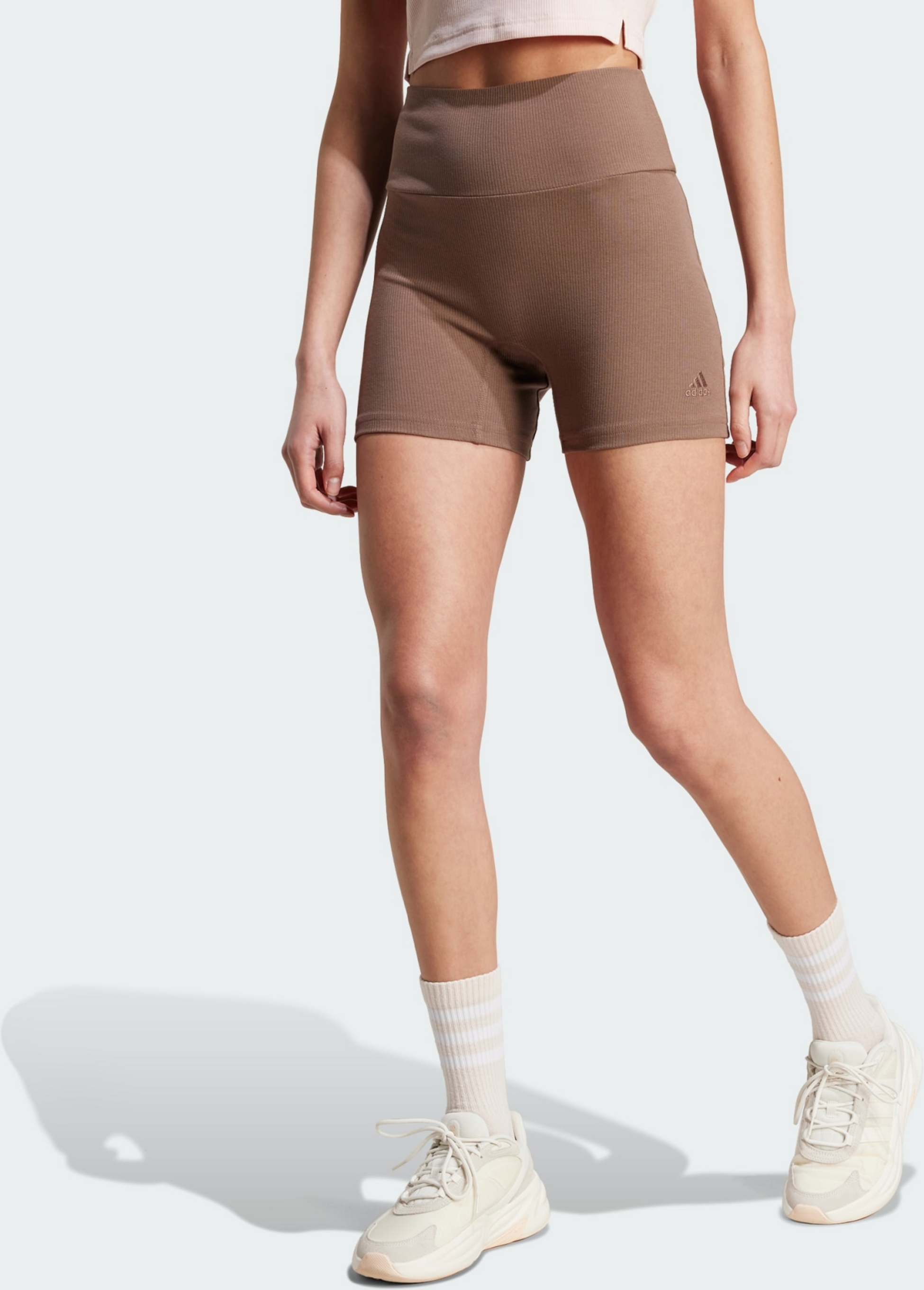 ADIDAS, Adidas Lounge Ribbed High-waist Bike Shorts