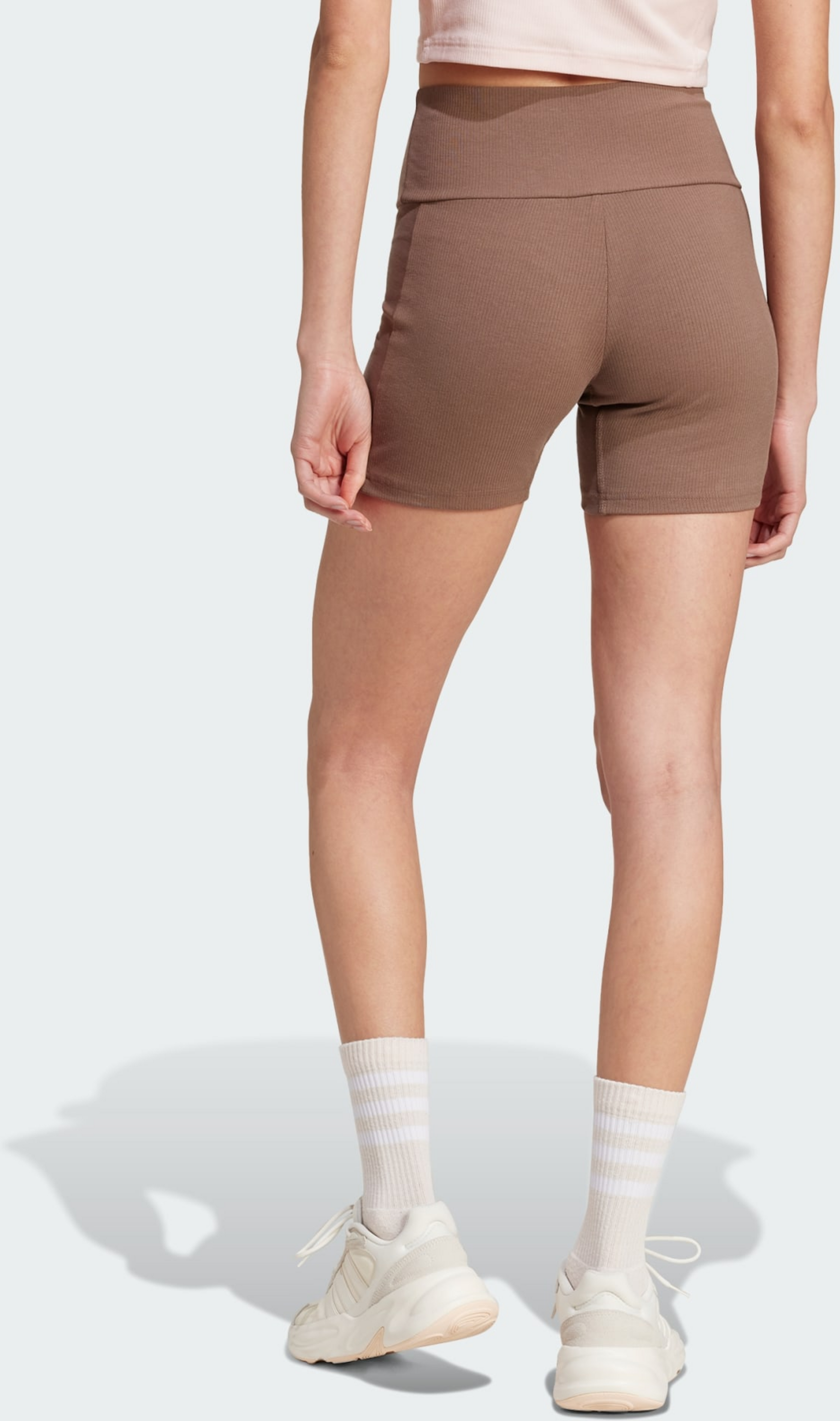 ADIDAS, Adidas Lounge Ribbed High-waist Bike Shorts