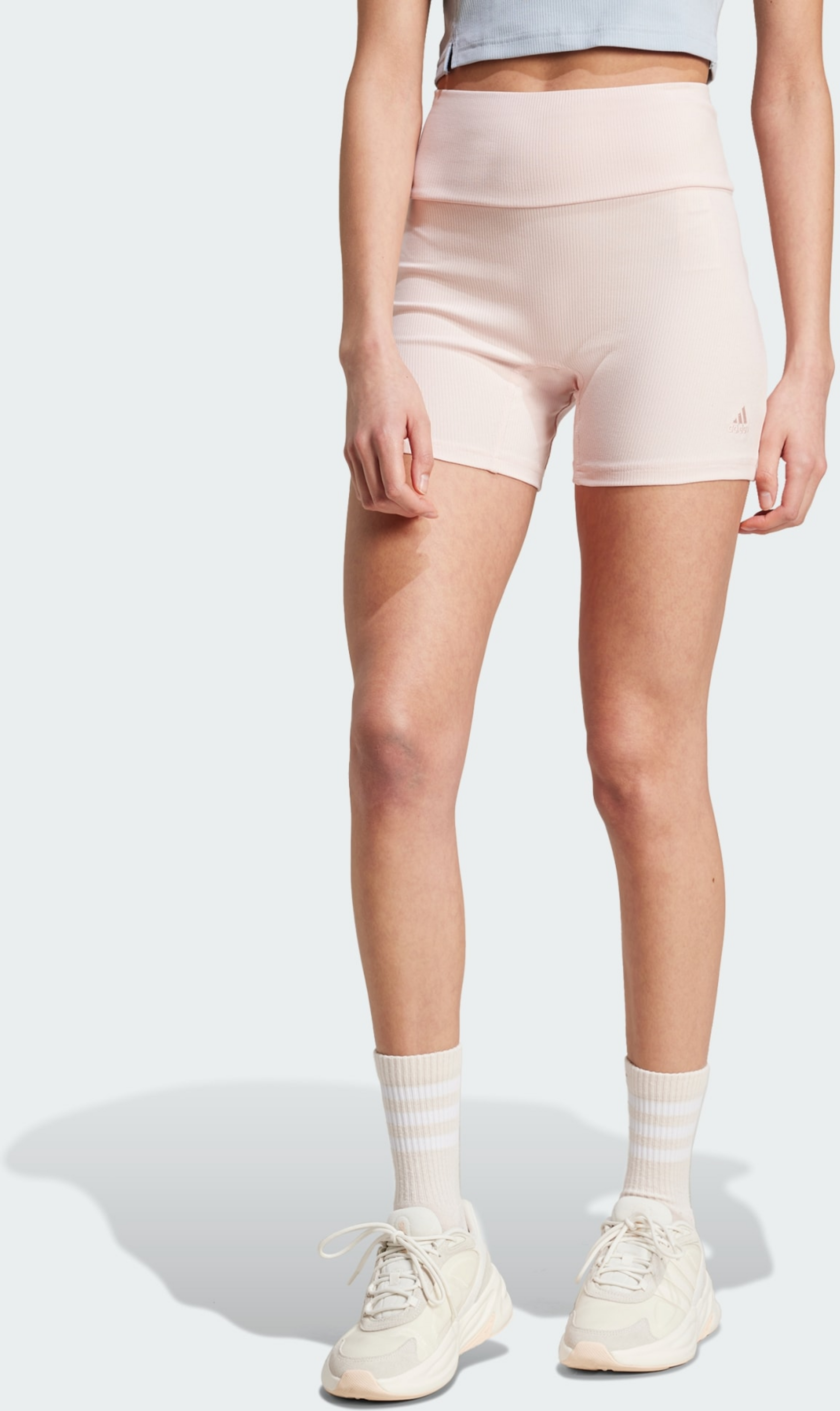 ADIDAS, Adidas Lounge Ribbed High-waist Bike Shorts