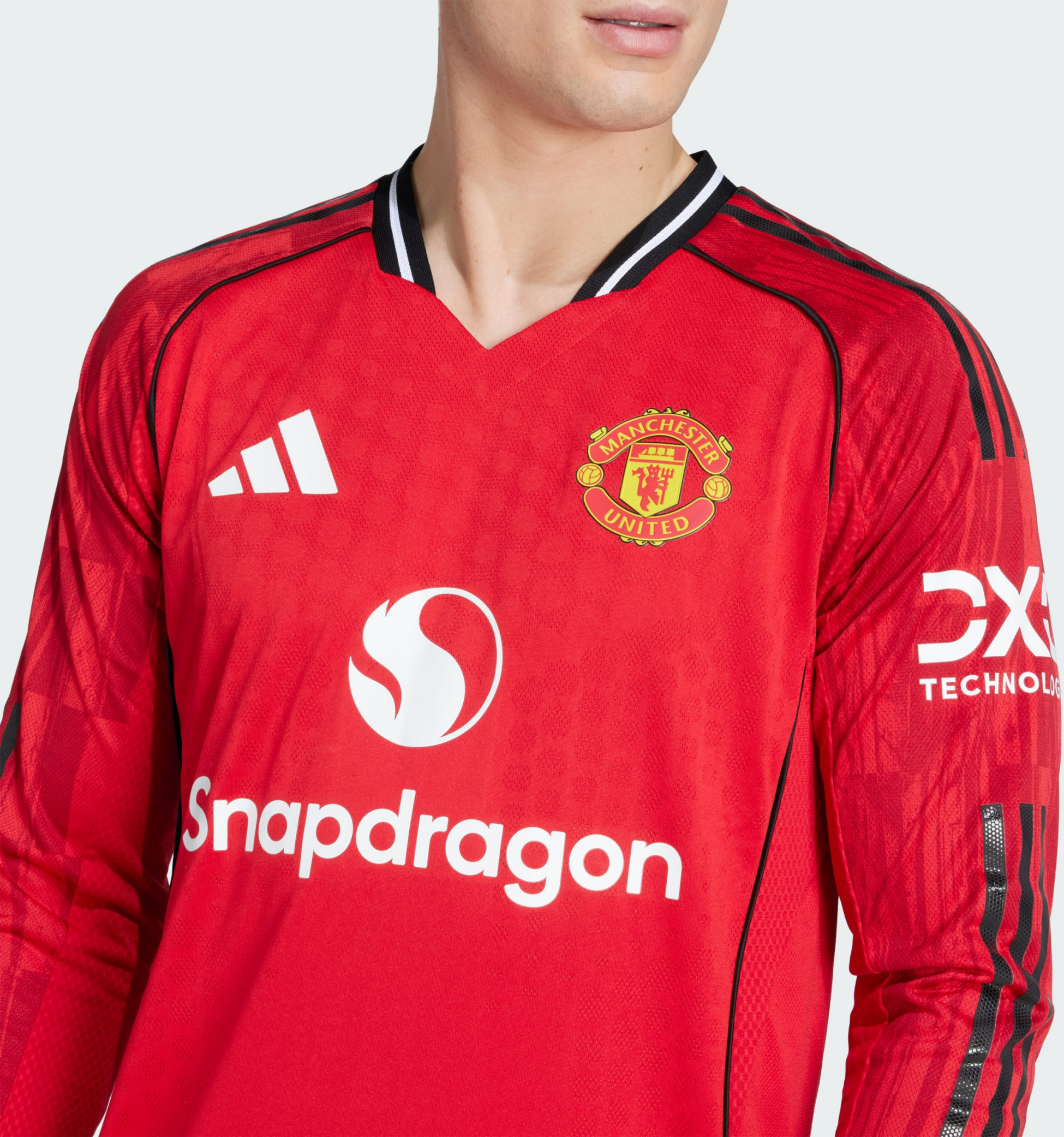 ADIDAS, Adidas Manchester United 25/26 L&aring;ng&auml;rmad Autentisk Hemmatr&ouml;ja