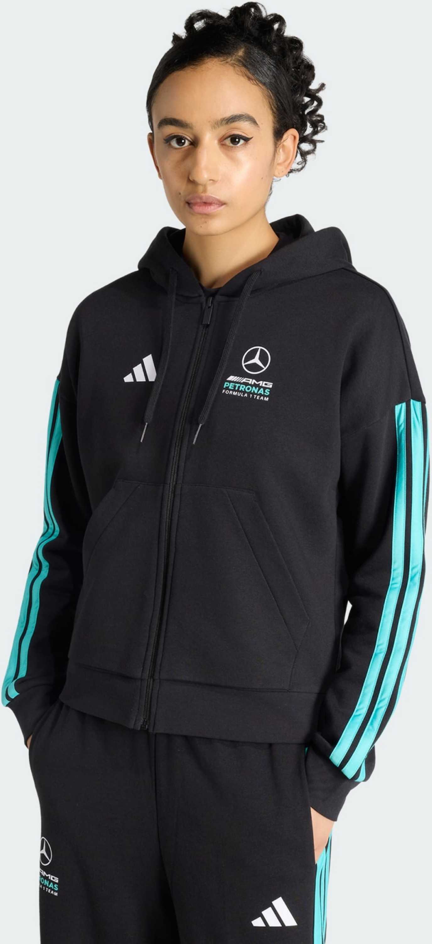 ADIDAS, Adidas Mercedes - Amg Petronas Formula 1 Team Dna Huvtr&ouml;ja Med Hel Dragkedja