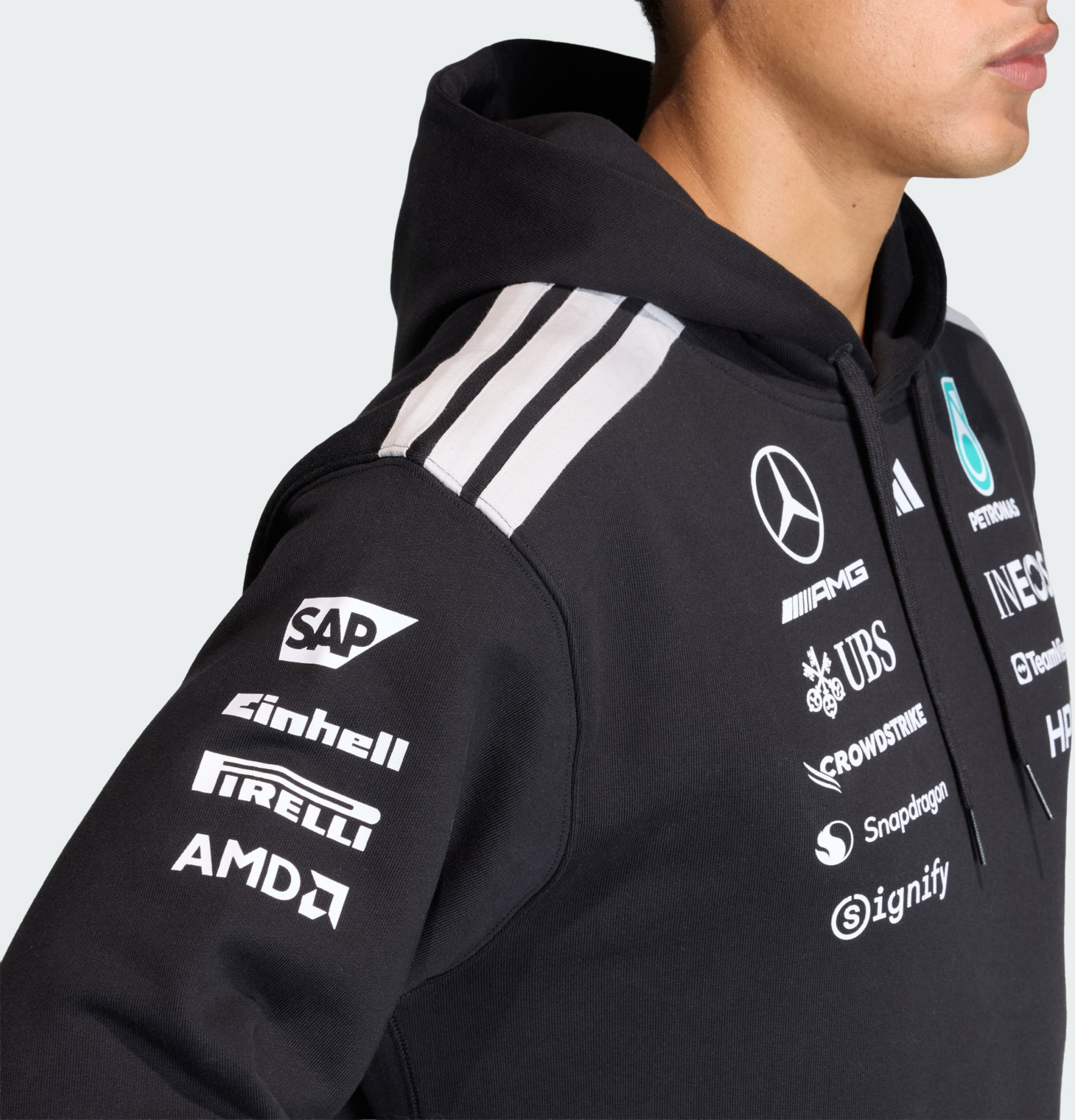 ADIDAS, Adidas Mercedes - Amg Petronas Formula 1 Team Driver Sweatshirt Med Huva