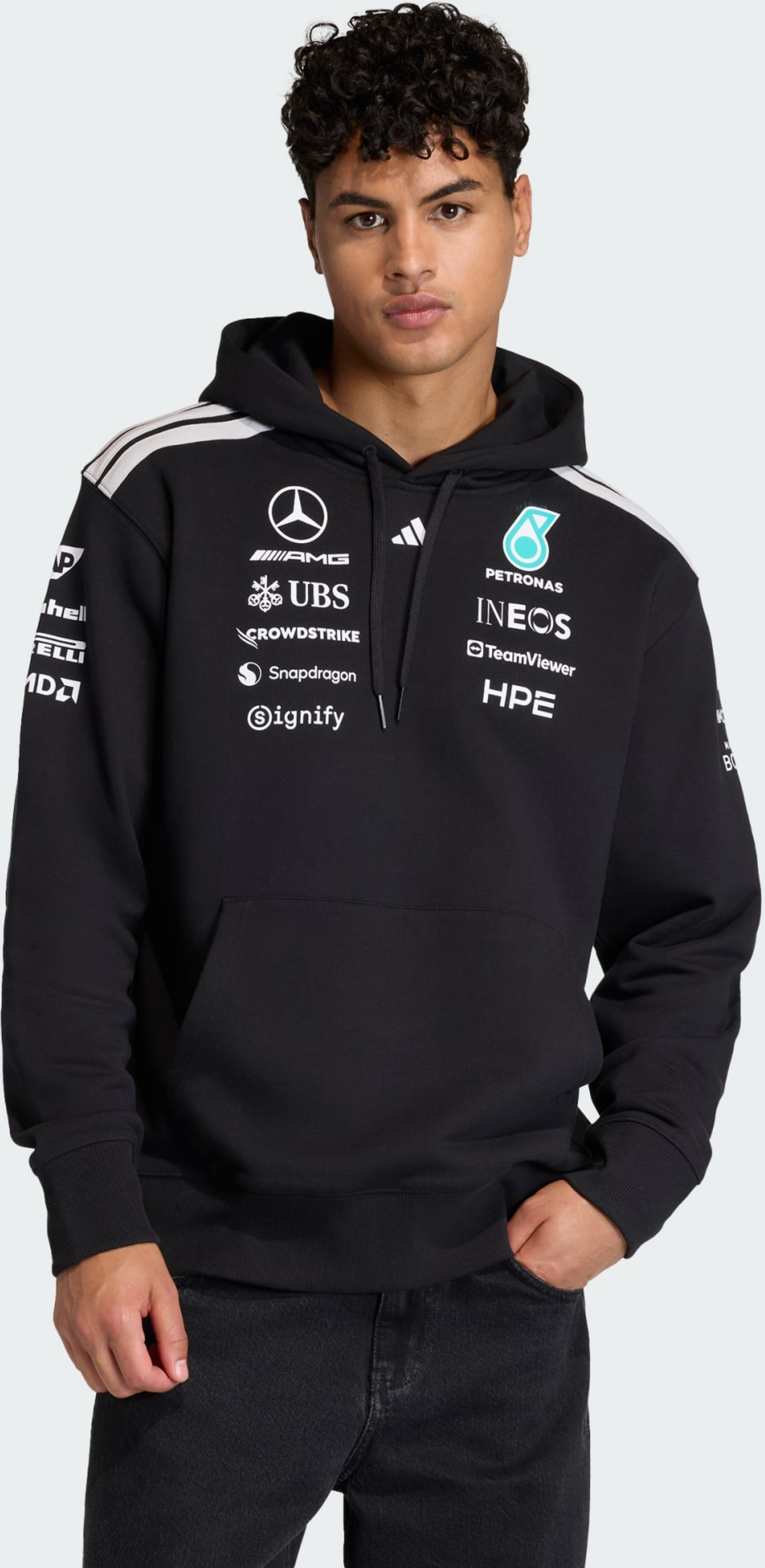 ADIDAS, Adidas Mercedes - Amg Petronas Formula 1 Team Driver Sweatshirt Med Huva