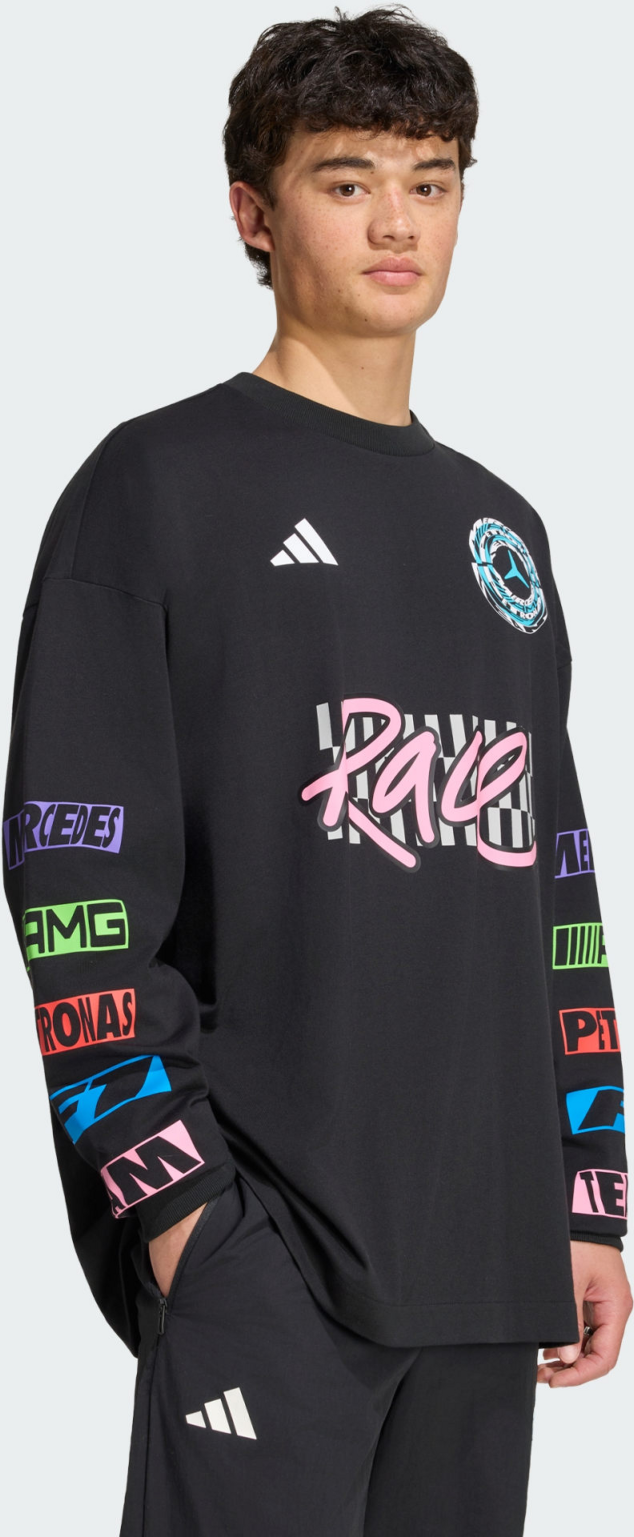 ADIDAS, Adidas Mercedes - Amg Petronas Formula 1 Team Lights On L&aring;ng&auml;rmad T-shirt