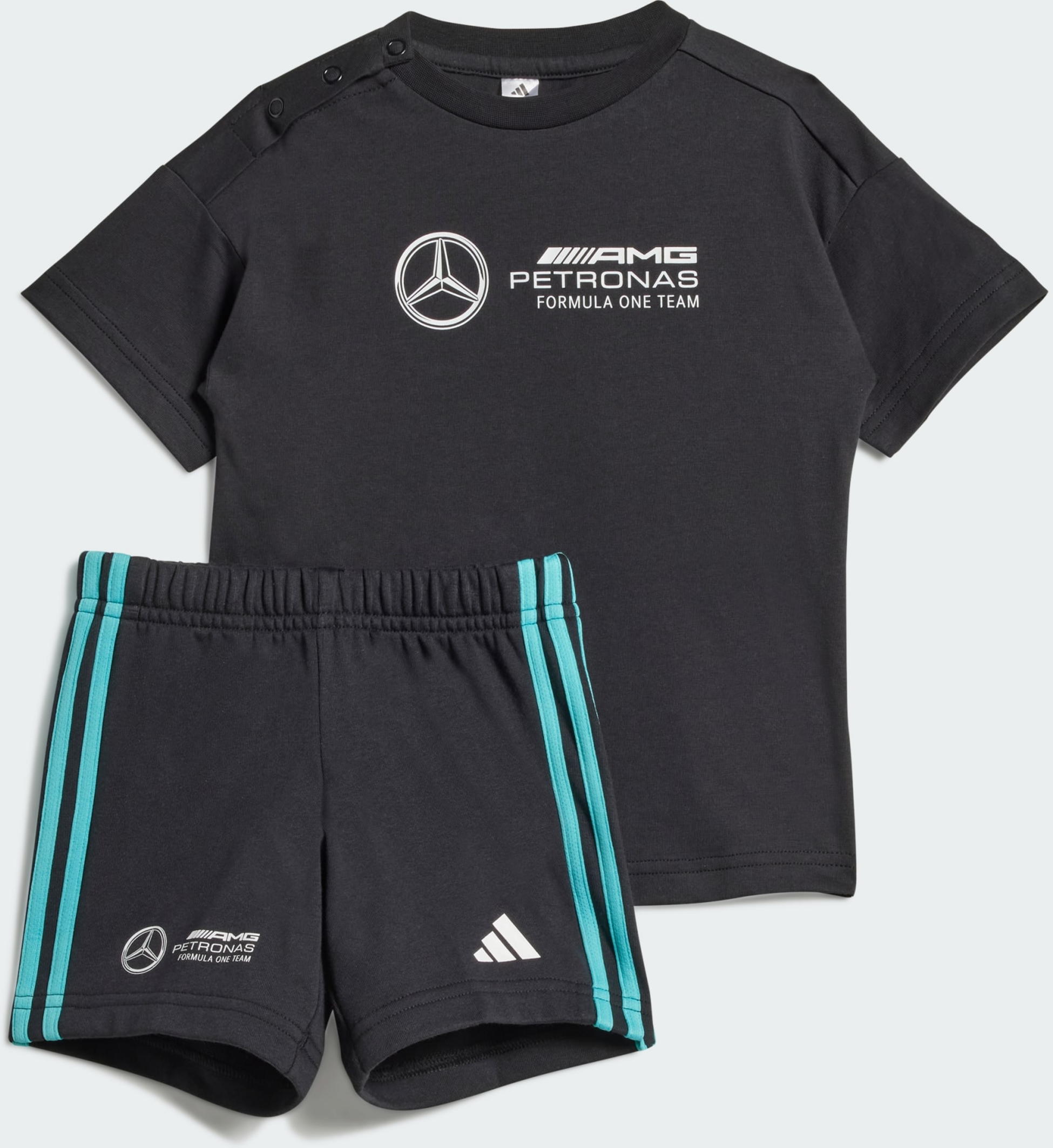 ADIDAS, Adidas Mercedes - Amg Petronas Formula One Team Dna Baby Jogger Short Sleeve Set