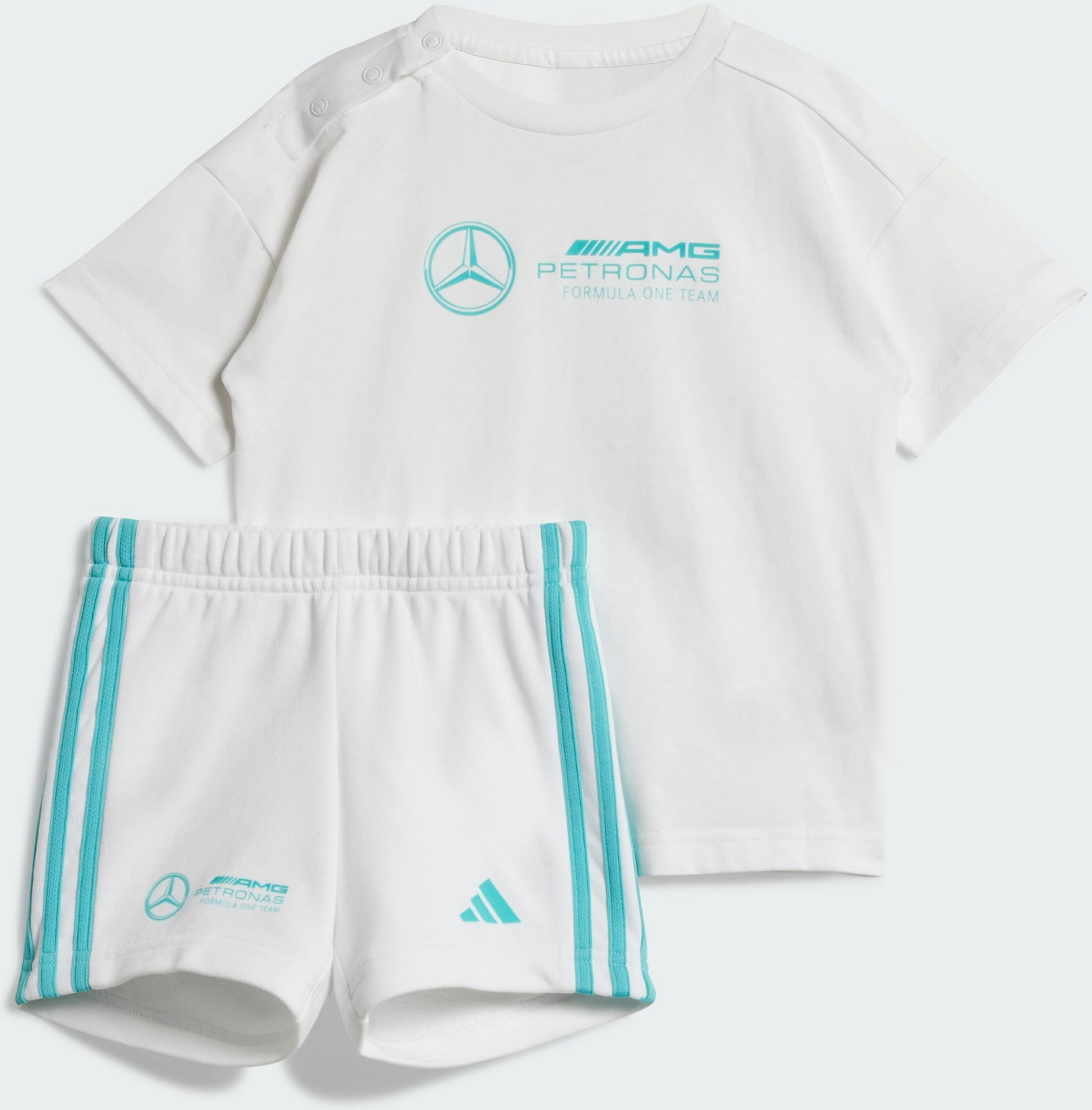 ADIDAS, Adidas Mercedes - Amg Petronas Formula One Team Dna Baby Jogger Short Sleeve Set