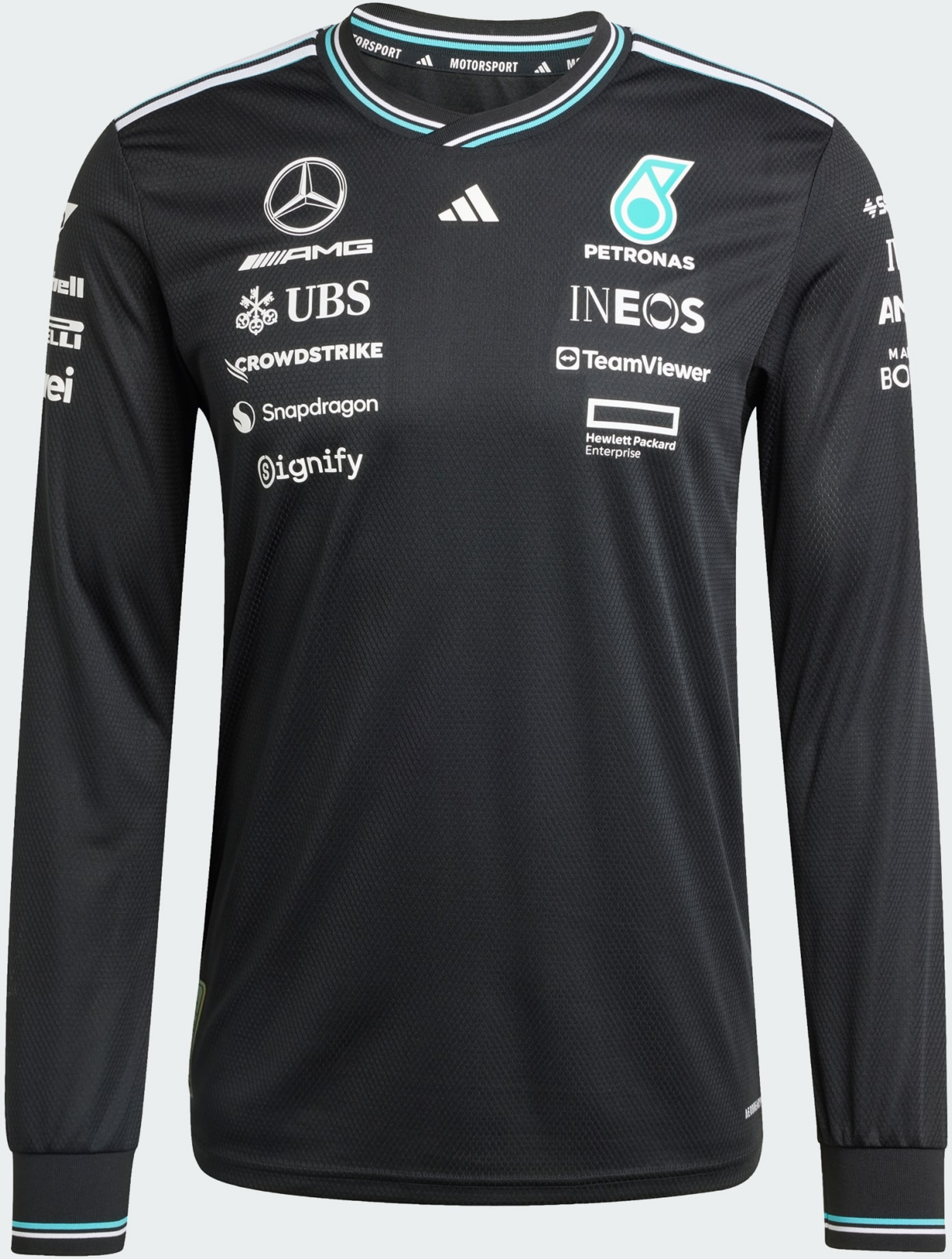 ADIDAS, Adidas Mercedes - Amg Petronas Formula One Team Driver Jersey Authentic Long Sleeve Tr&ouml;ja