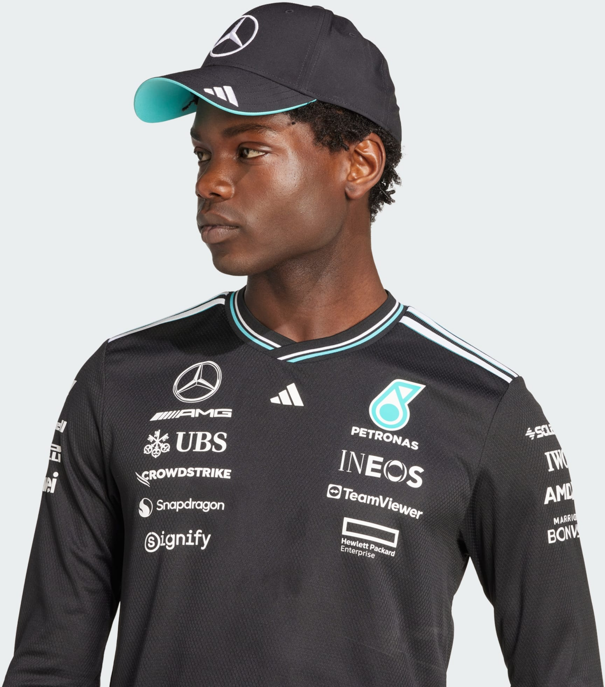 ADIDAS, Adidas Mercedes - Amg Petronas Formula One Team Driver Jersey Authentic Long Sleeve Tr&ouml;ja