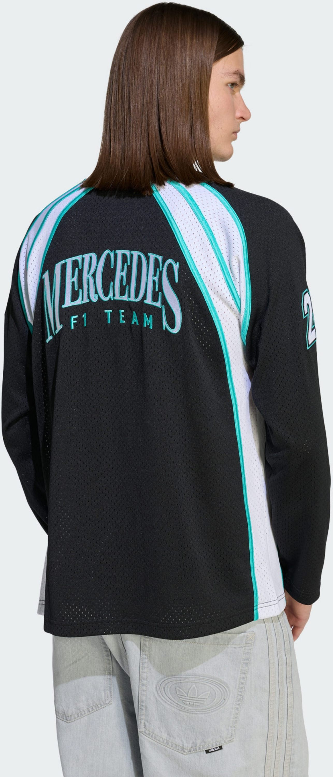 ADIDAS, Adidas Mercedes - Amg Petronas Formula One Team Las Vegas Longsleeve T-shirt Herr