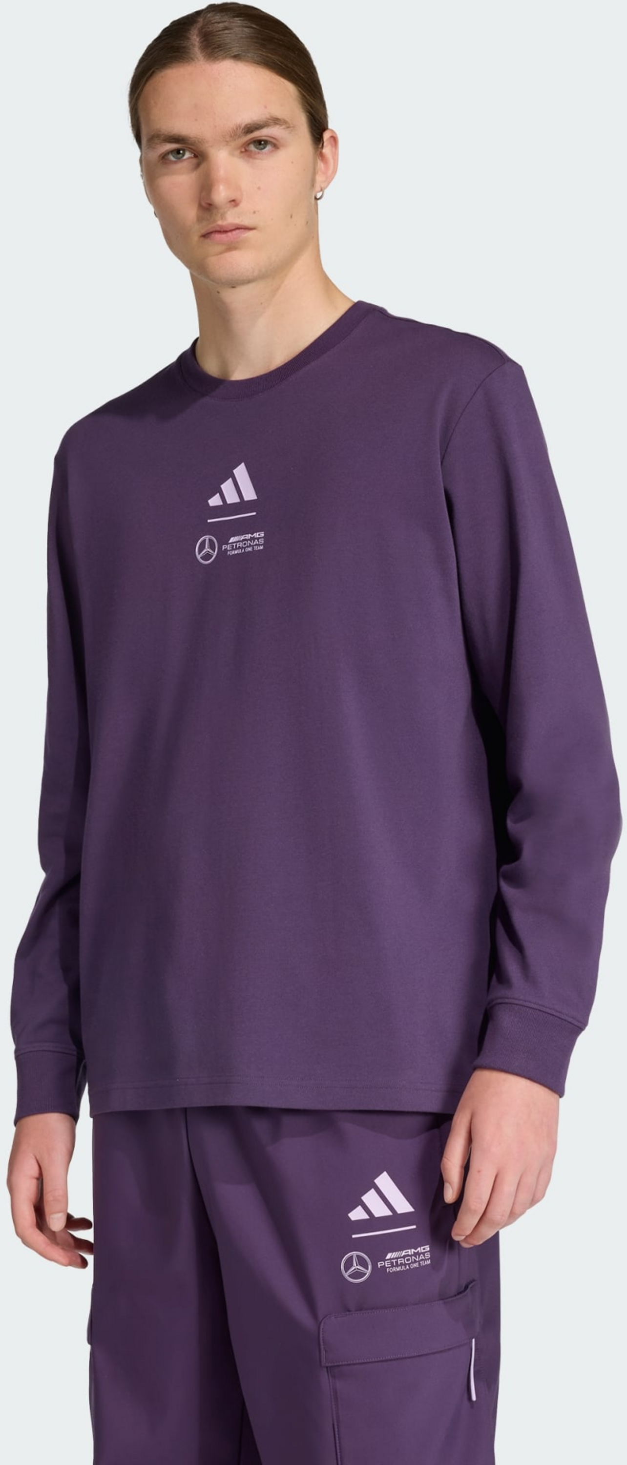 ADIDAS, Adidas Mercedes - Amg Petronas Formula One Team Premium Woven Tee Long Sleeve