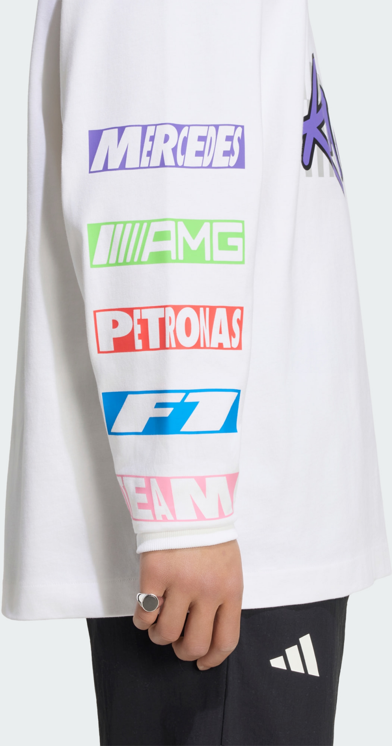 ADIDAS, Adidas Mercedes-amg Petronas Formula 1 Team Lights On L&aring;ng&auml;rmad T-shirt