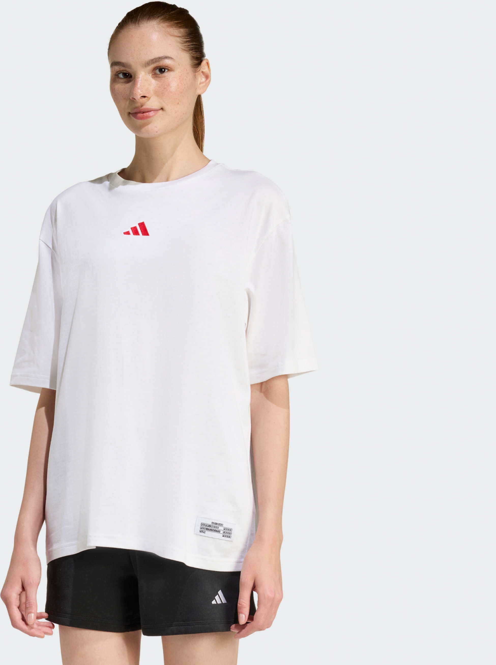 ADIDAS, Adidas Mini Embroidery Oversized Graphic T-shirt