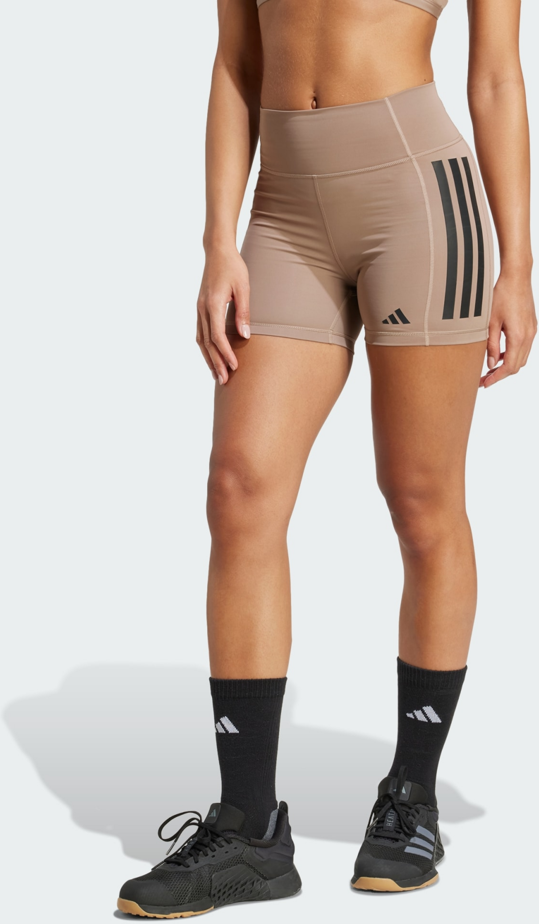 ADIDAS, Adidas Optim&eacute; 3-stripes 1/4 Korta Leggings