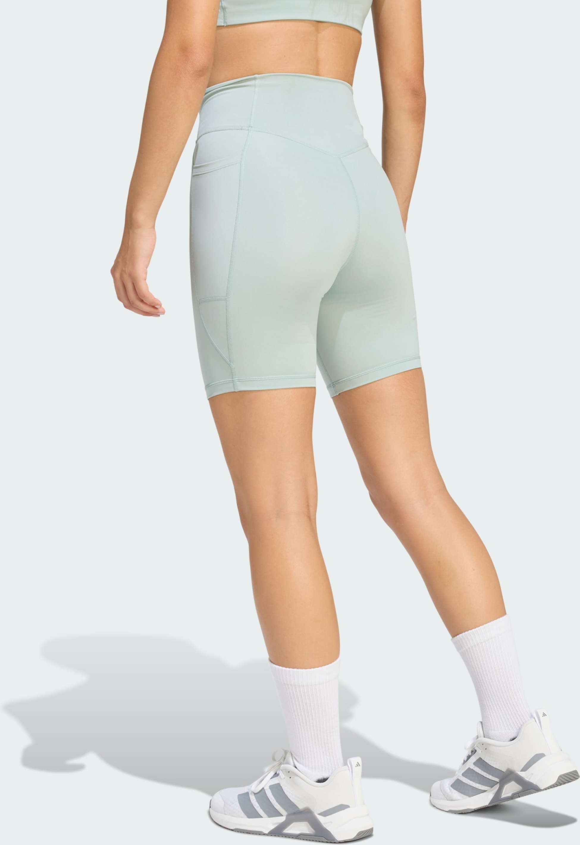 ADIDAS, Adidas Optimé Essentials Korta Leggings Med Förvaringsficka