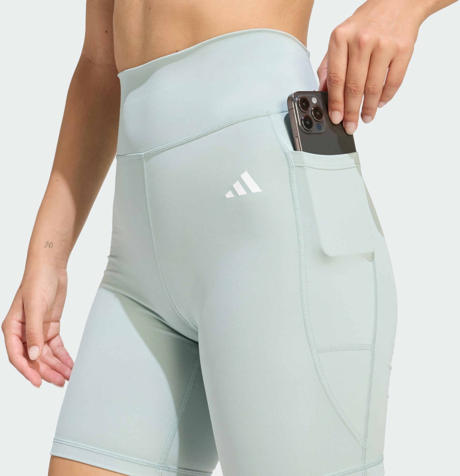 ADIDAS, Adidas Optim&eacute; Essentials Stash Pocket 7-inch Short Tights