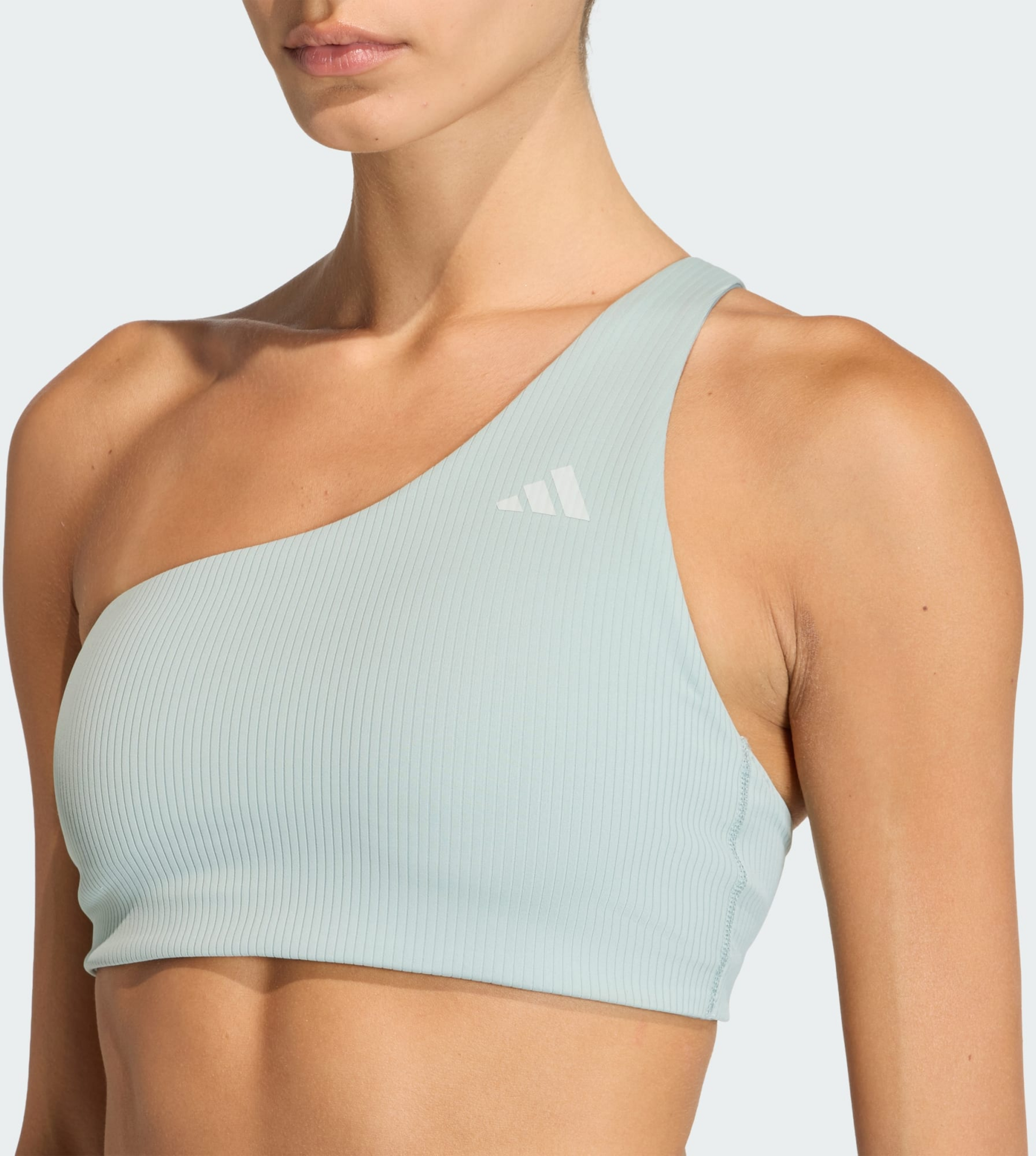 ADIDAS, Adidas Optime Asymmetrisk Tränings-bh Med Ribbning För Lätt Stöd