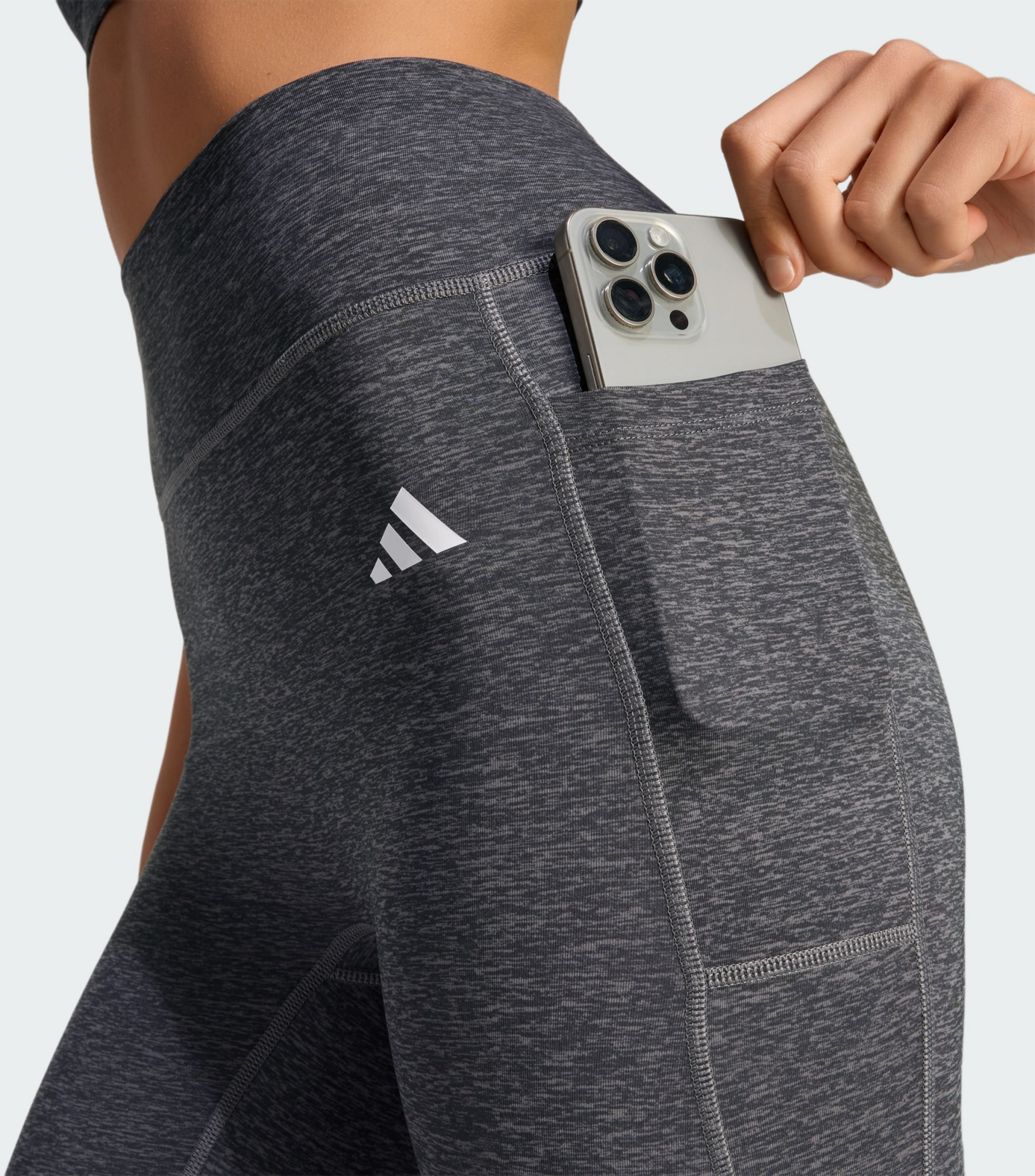 ADIDAS, Adidas Optime Essentials Workout Heather 7/8 Leggings