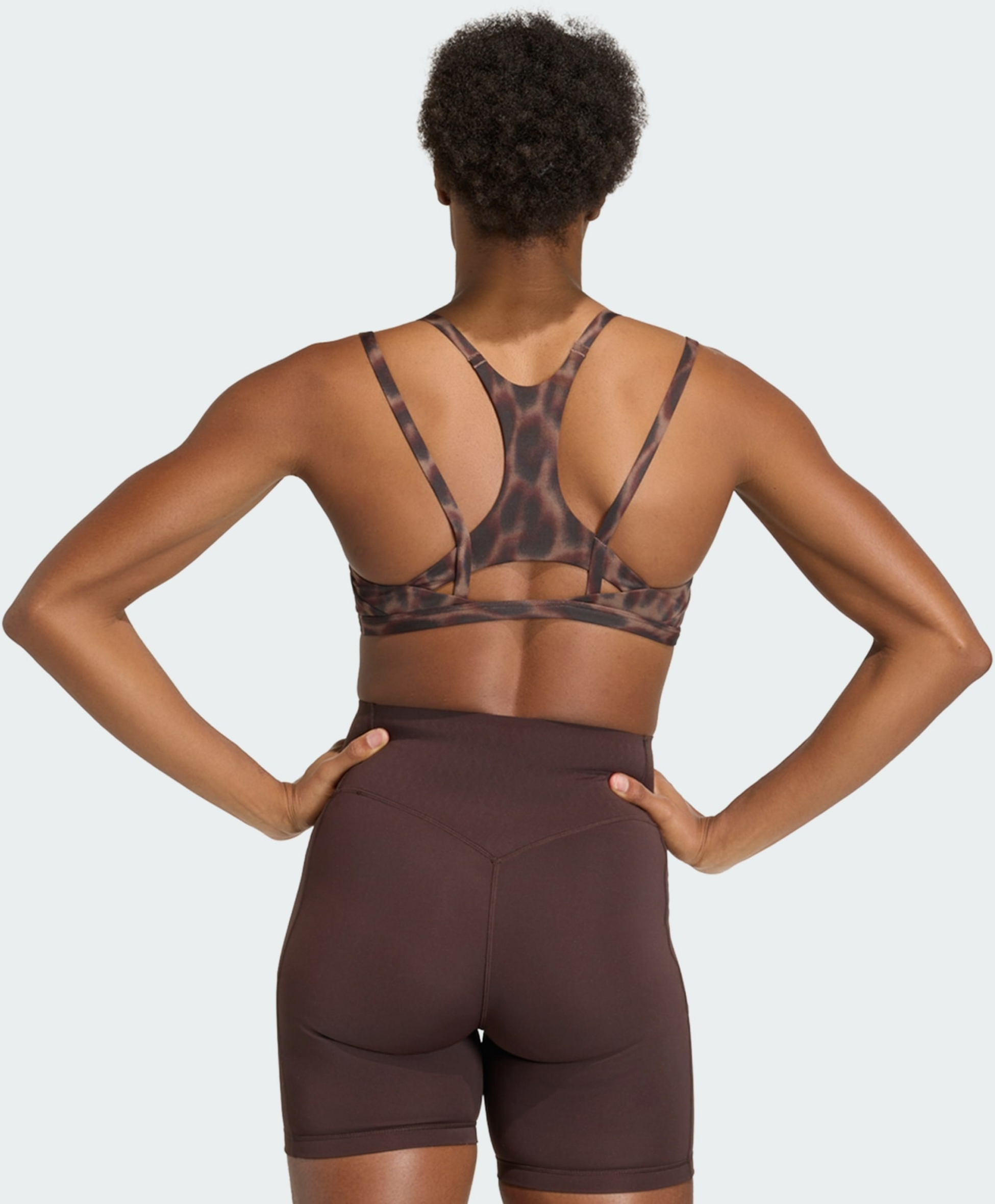 ADIDAS, Adidas Optime Leopard Strappy Bh-topp Med L&auml;tt St&ouml;d