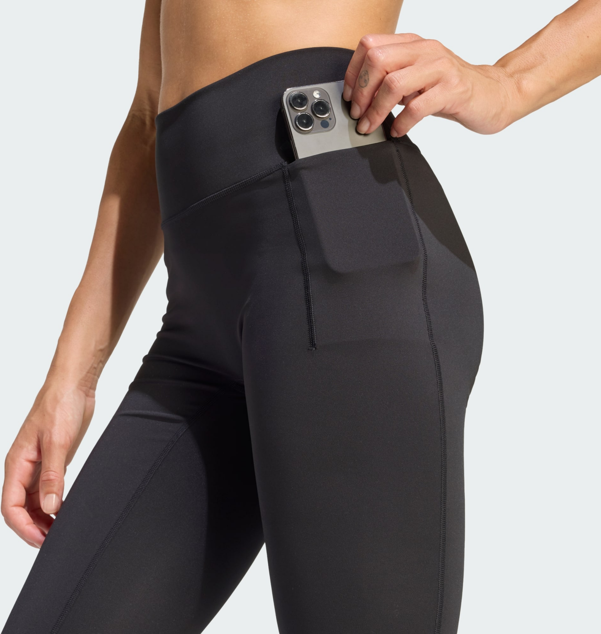 ADIDAS, Adidas Optime-träningsleggings I Hellång Modell