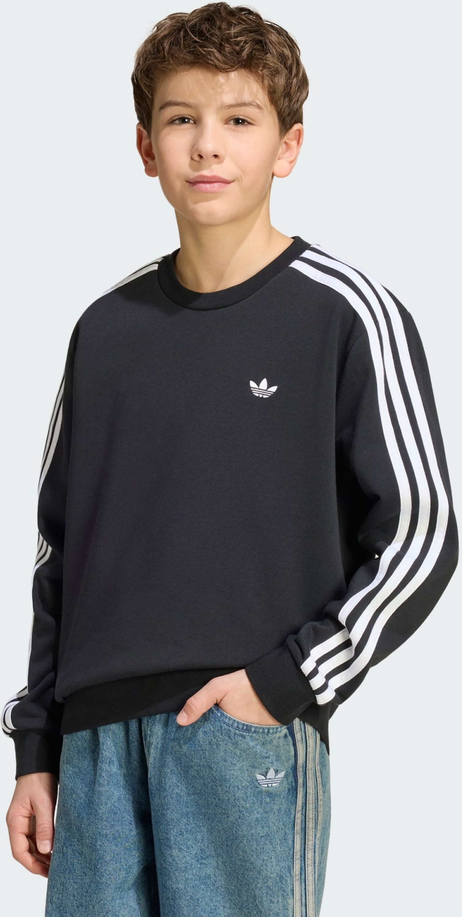 ADIDAS ORIGINALS, Adidas Originals 3-stripes Loose Crew Tr&ouml;ja