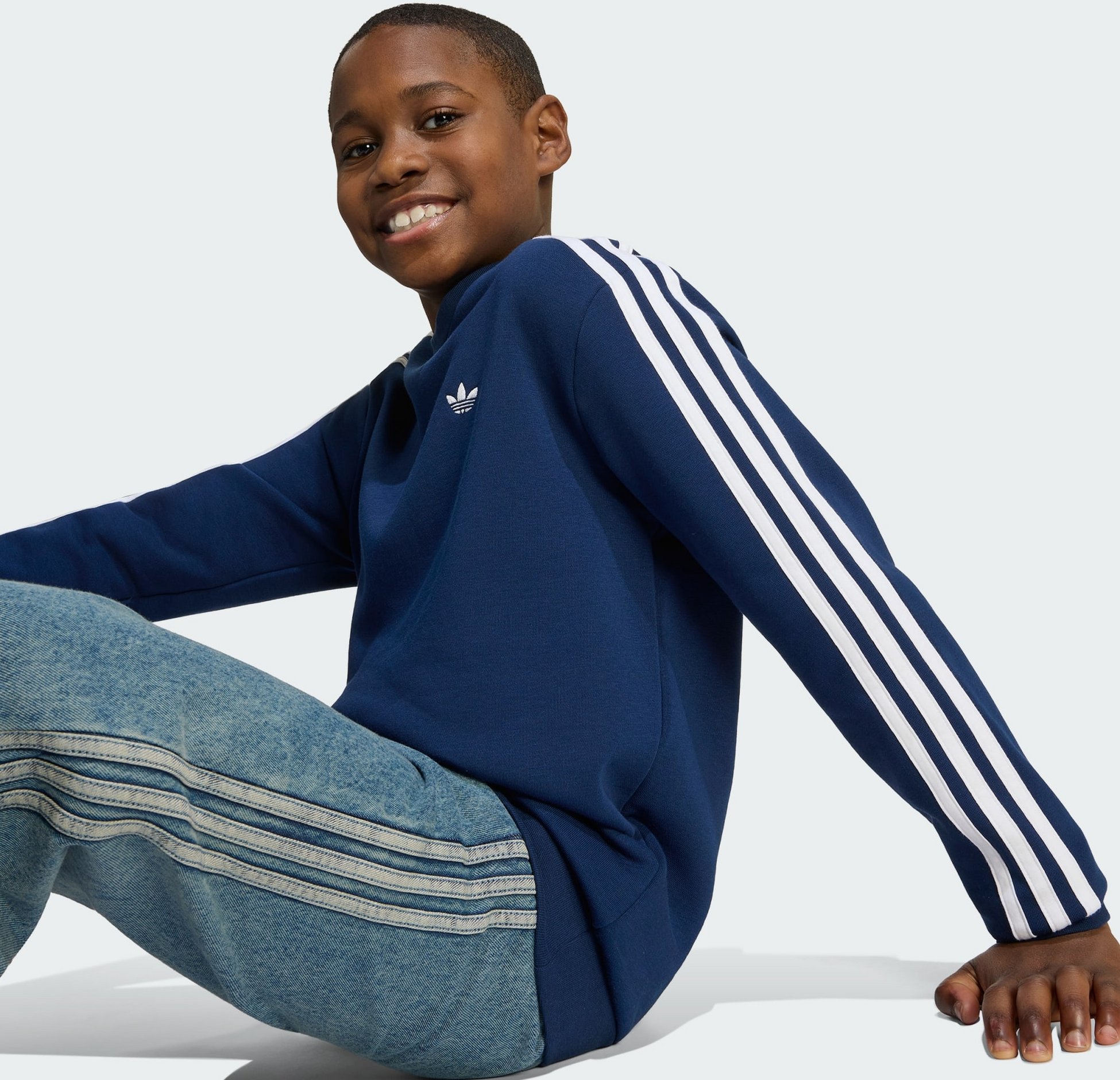 ADIDAS ORIGINALS, Adidas Originals 3-stripes Loose Crew Tr&ouml;ja