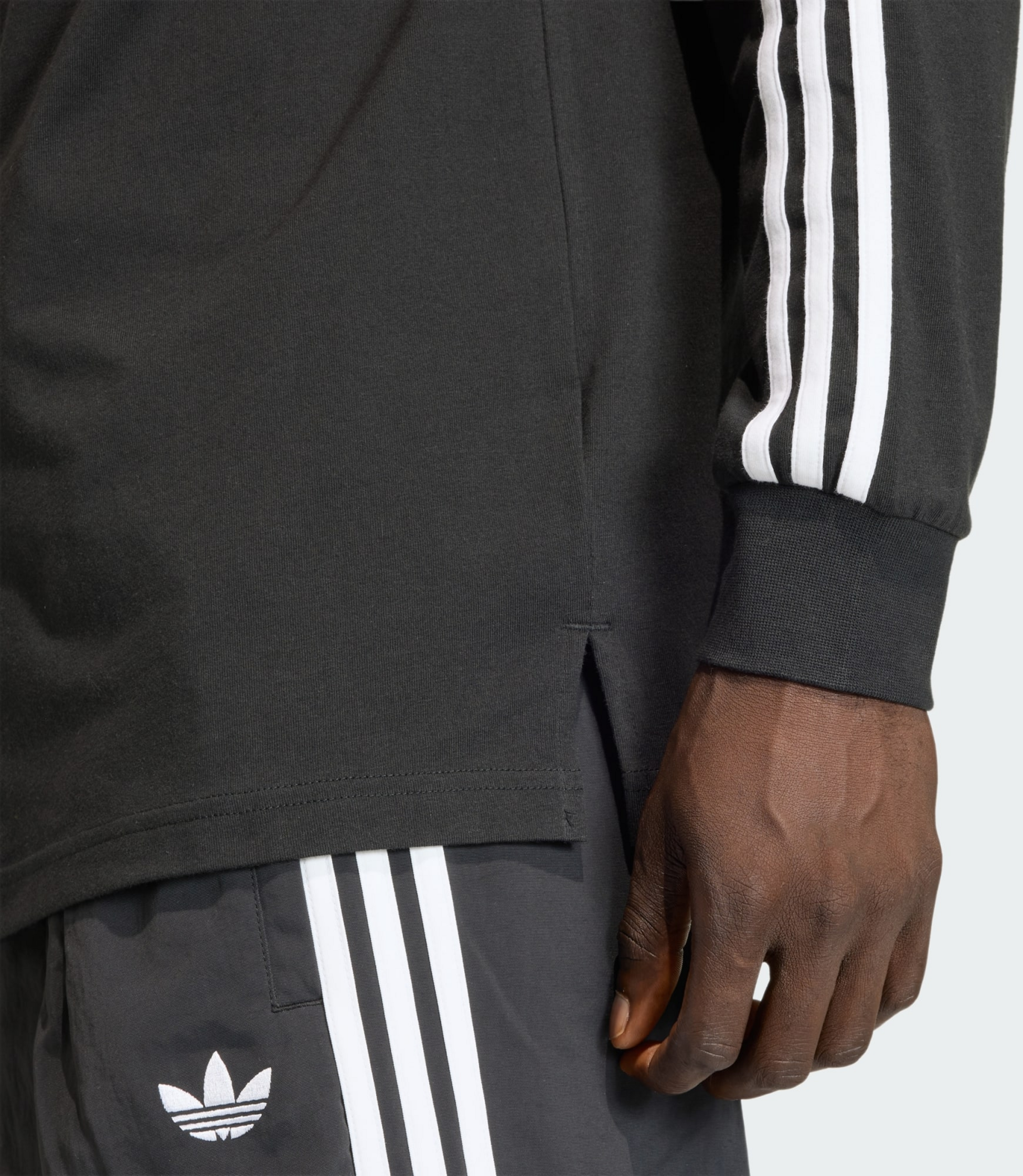 ADIDAS ORIGINALS, Adidas Originals 3-stripes Rugbypik&eacute;tr&ouml;ja Med L&aring;nga &Auml;rmar