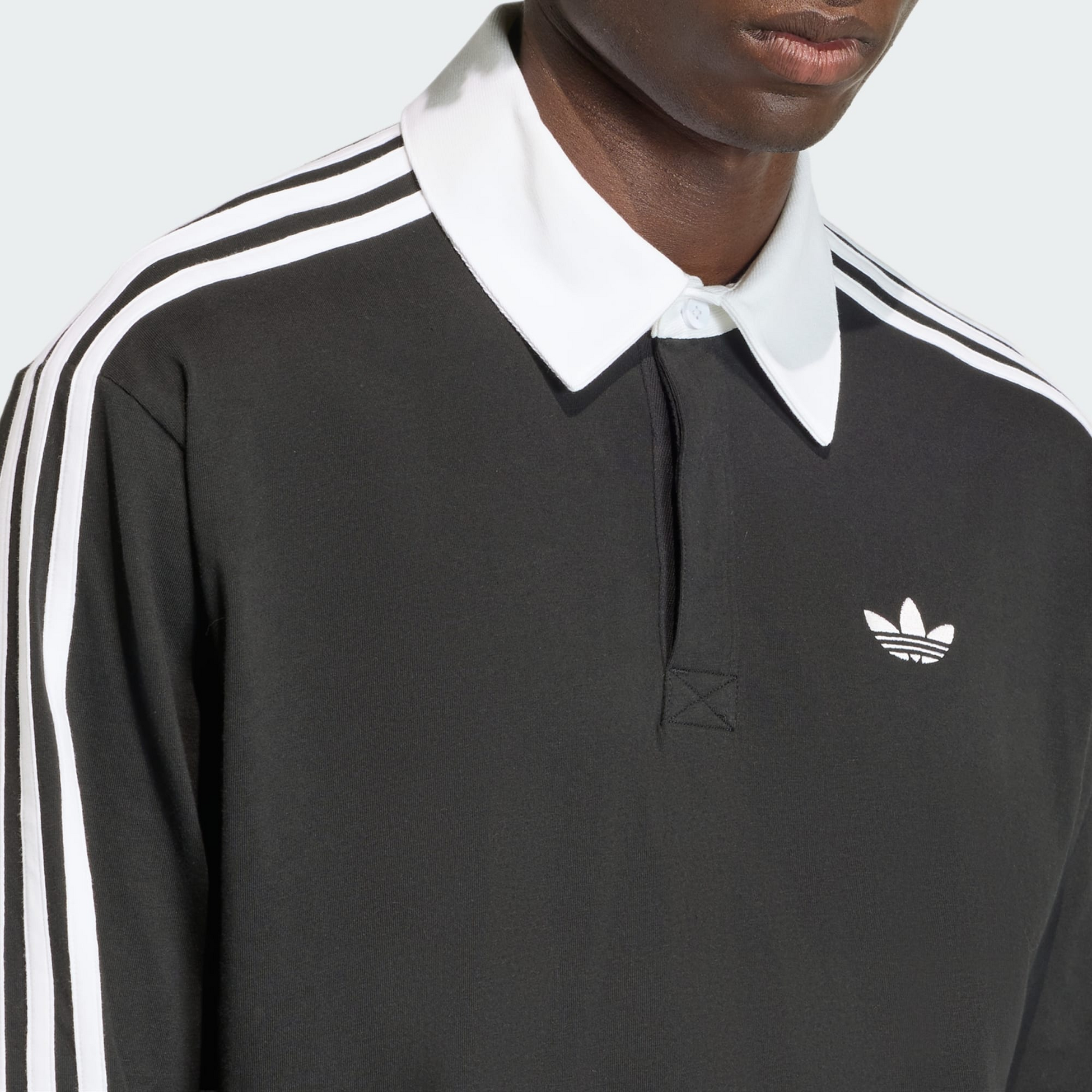 ADIDAS ORIGINALS, Adidas Originals 3-stripes Rugbypik&eacute;tr&ouml;ja Med L&aring;nga &Auml;rmar
