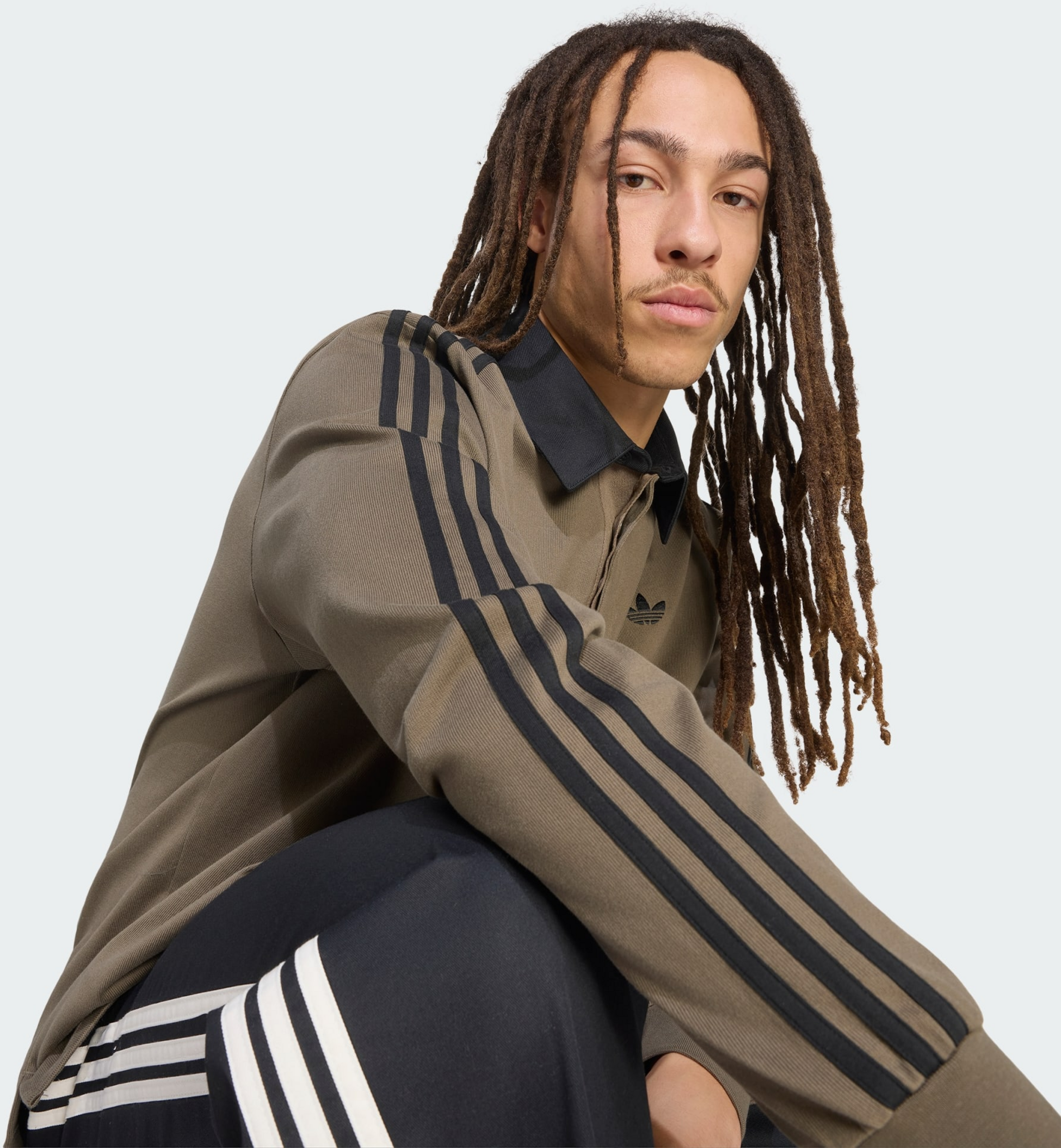ADIDAS ORIGINALS, Adidas Originals 3-stripes Rugbypik&eacute;tr&ouml;ja Med L&aring;nga &Auml;rmar