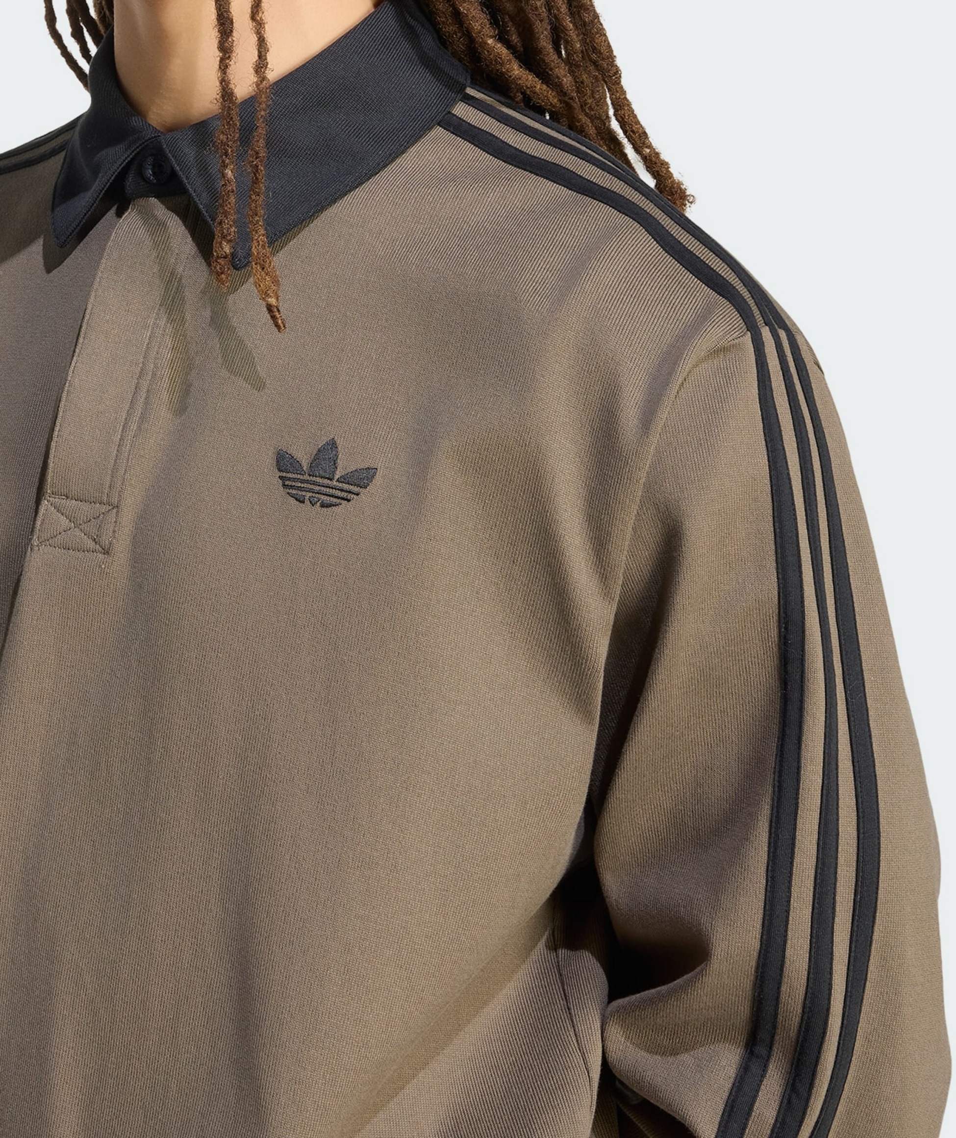 ADIDAS ORIGINALS, Adidas Originals 3-stripes Rugbypik&eacute;tr&ouml;ja Med L&aring;nga &Auml;rmar