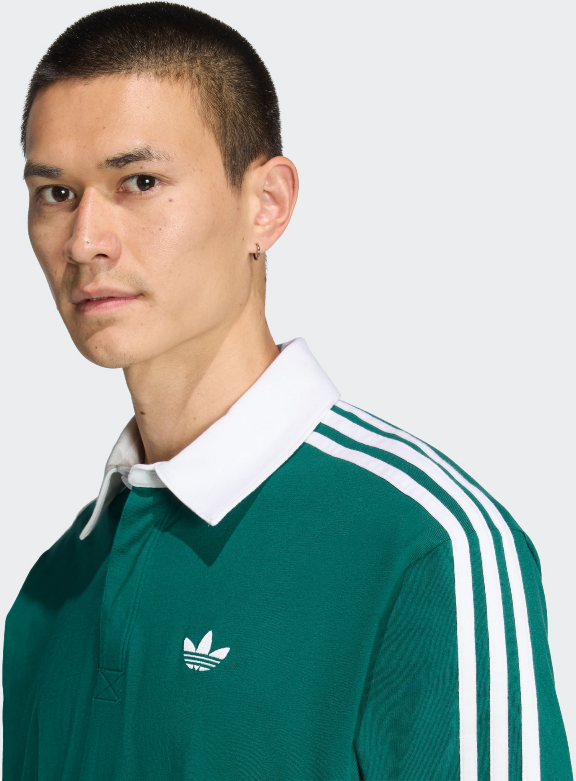 ADIDAS ORIGINALS, Adidas Originals 3-stripes Rugbypik&eacute;tr&ouml;ja Med L&aring;nga &Auml;rmar