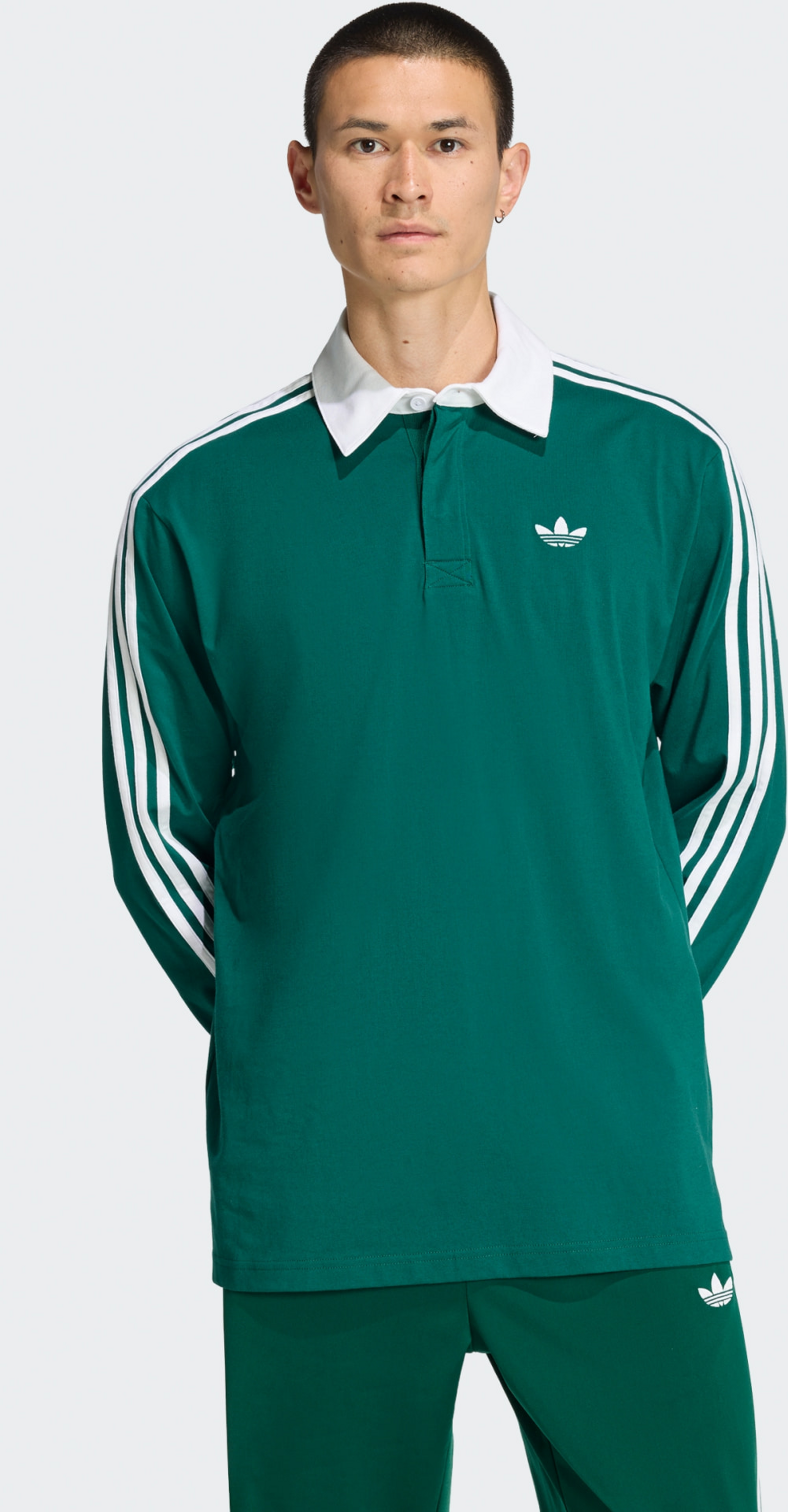 ADIDAS ORIGINALS, Adidas Originals 3-stripes Rugbypik&eacute;tr&ouml;ja Med L&aring;nga &Auml;rmar