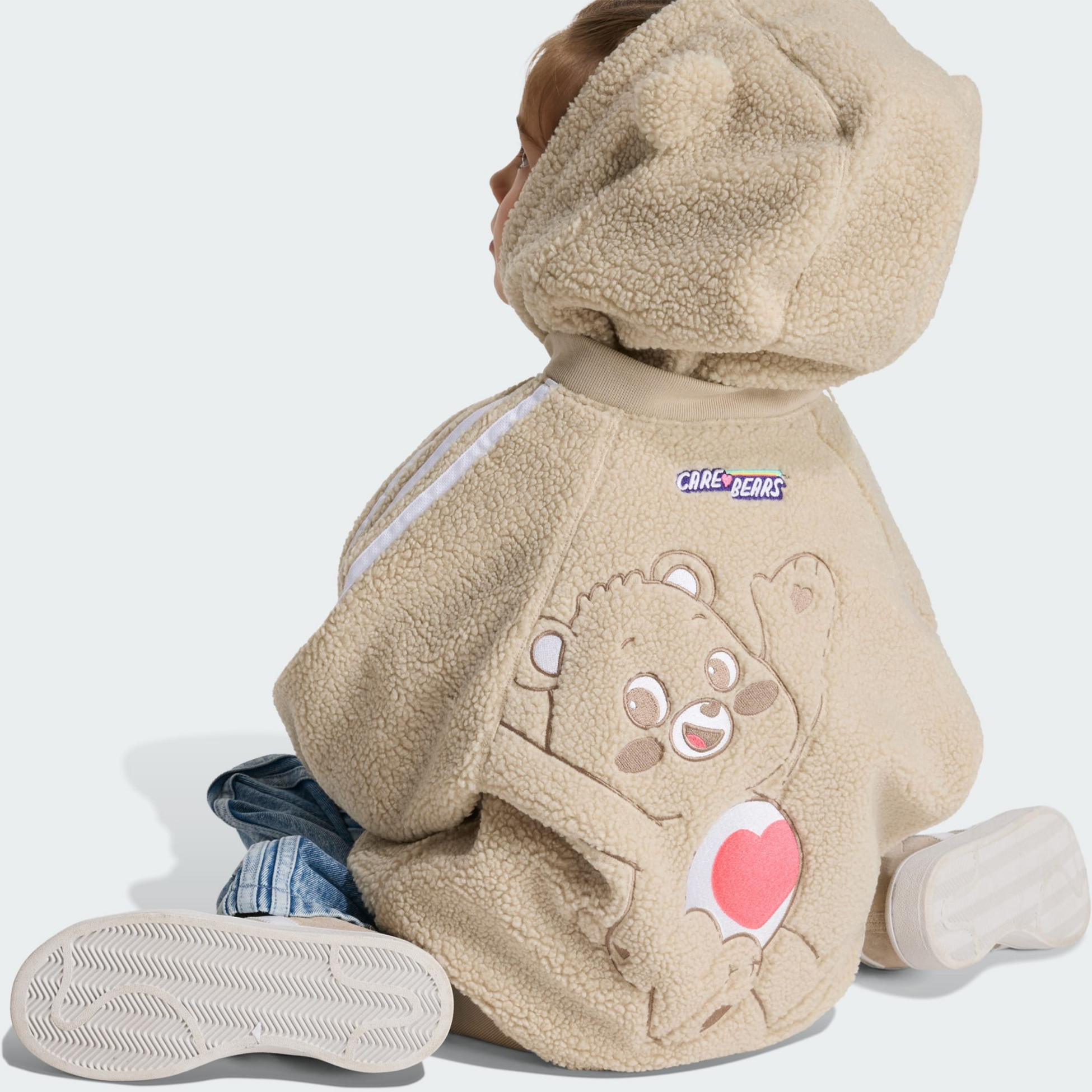 ADIDAS ORIGINALS, Adidas Originals Adidas Care Bears Sst Tr&auml;ningsjacka Med Huva I Teddyfleece