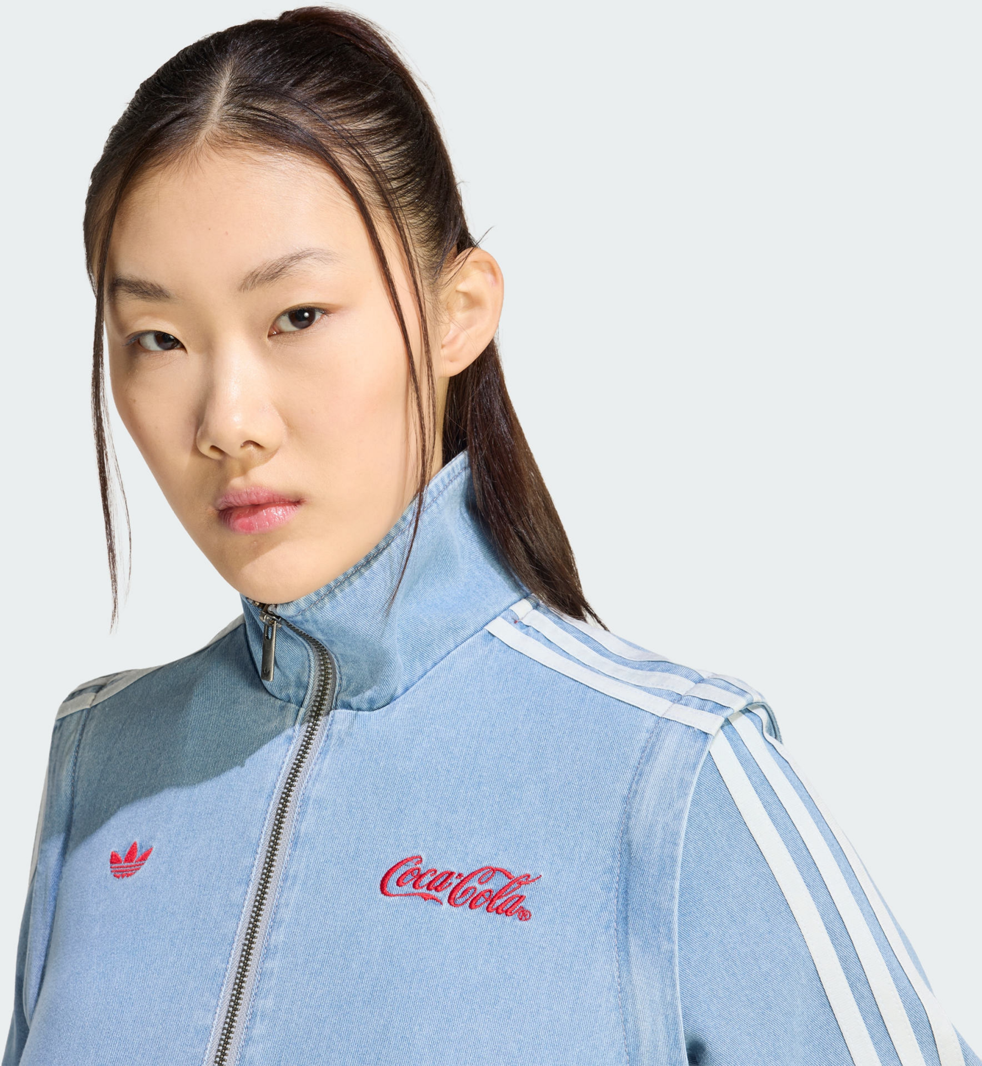 ADIDAS ORIGINALS, Adidas Originals Adidas X Coca-cola Firebird Reg Tr&auml;ningsjacka I Denim