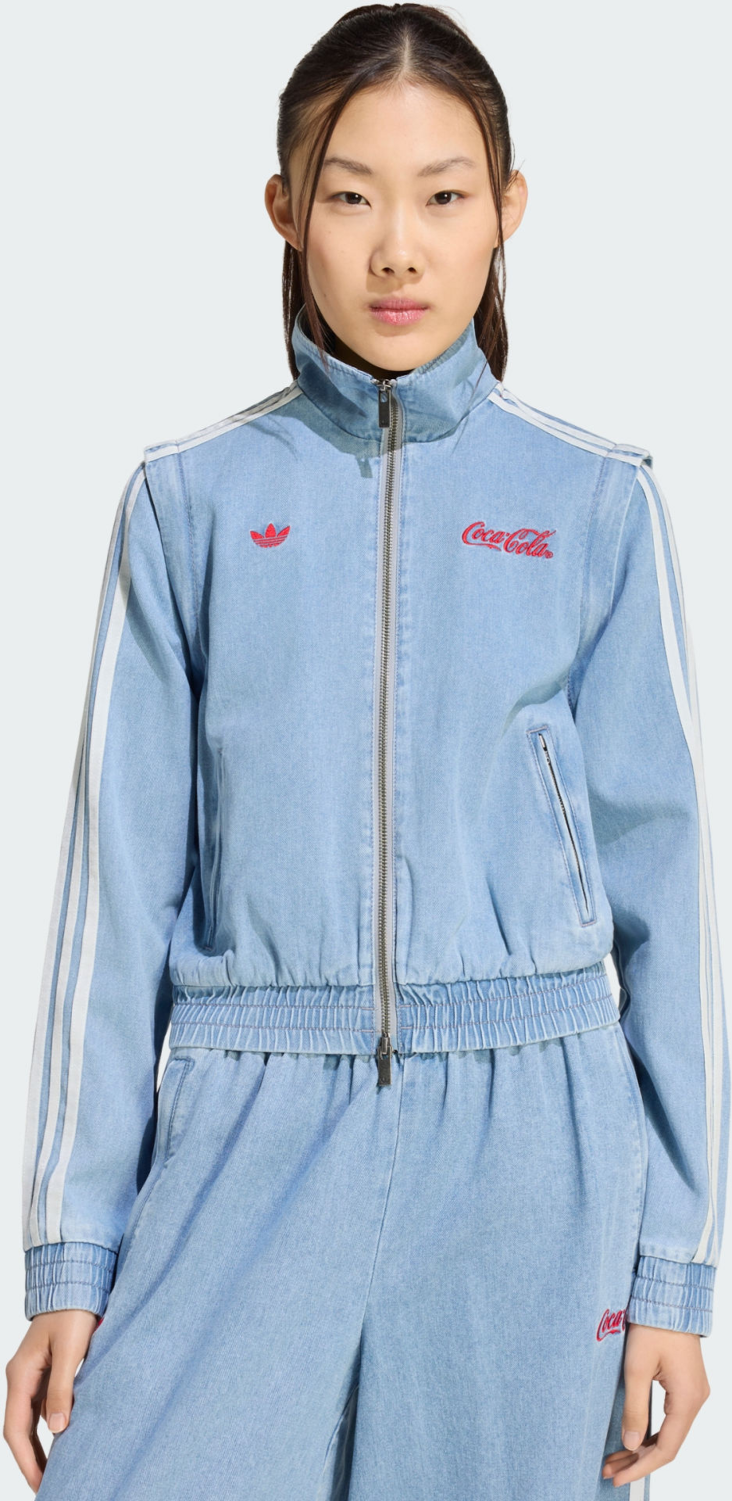ADIDAS ORIGINALS, Adidas Originals Adidas X Coca-cola Firebird Reg Tr&auml;ningsjacka I Denim