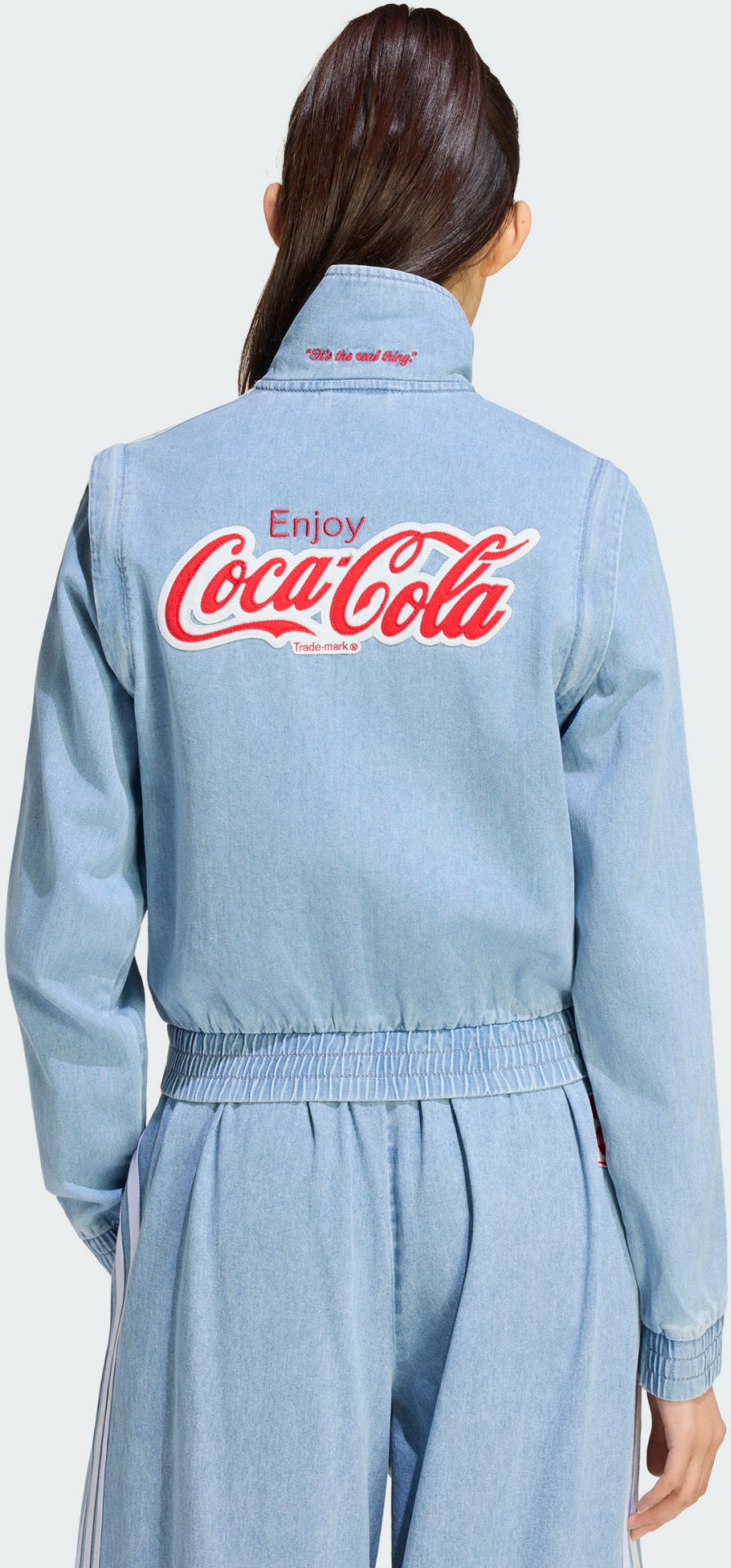 ADIDAS ORIGINALS, Adidas Originals Adidas X Coca-cola Firebird Reg Tr&auml;ningsjacka I Denim