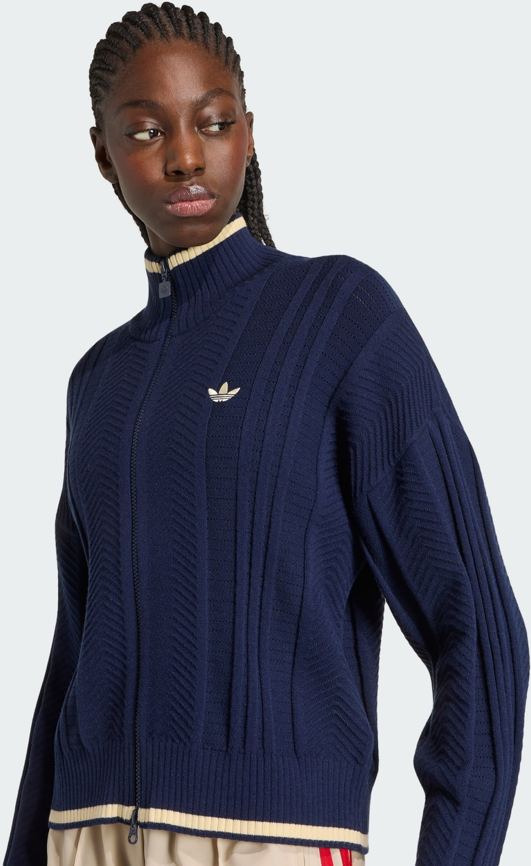 ADIDAS ORIGINALS, Adidas Originals Cable Knit Firebird Tr&auml;ningsjacka