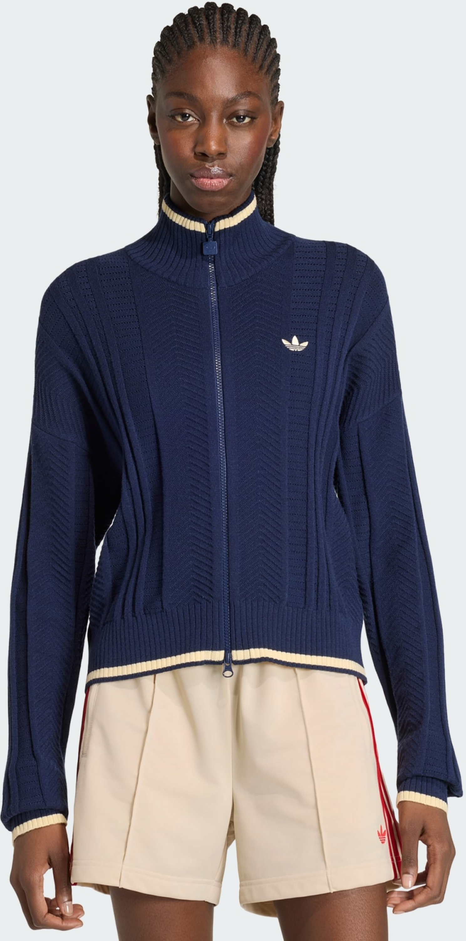 ADIDAS ORIGINALS, Adidas Originals Cable Knit Firebird Tr&auml;ningsjacka