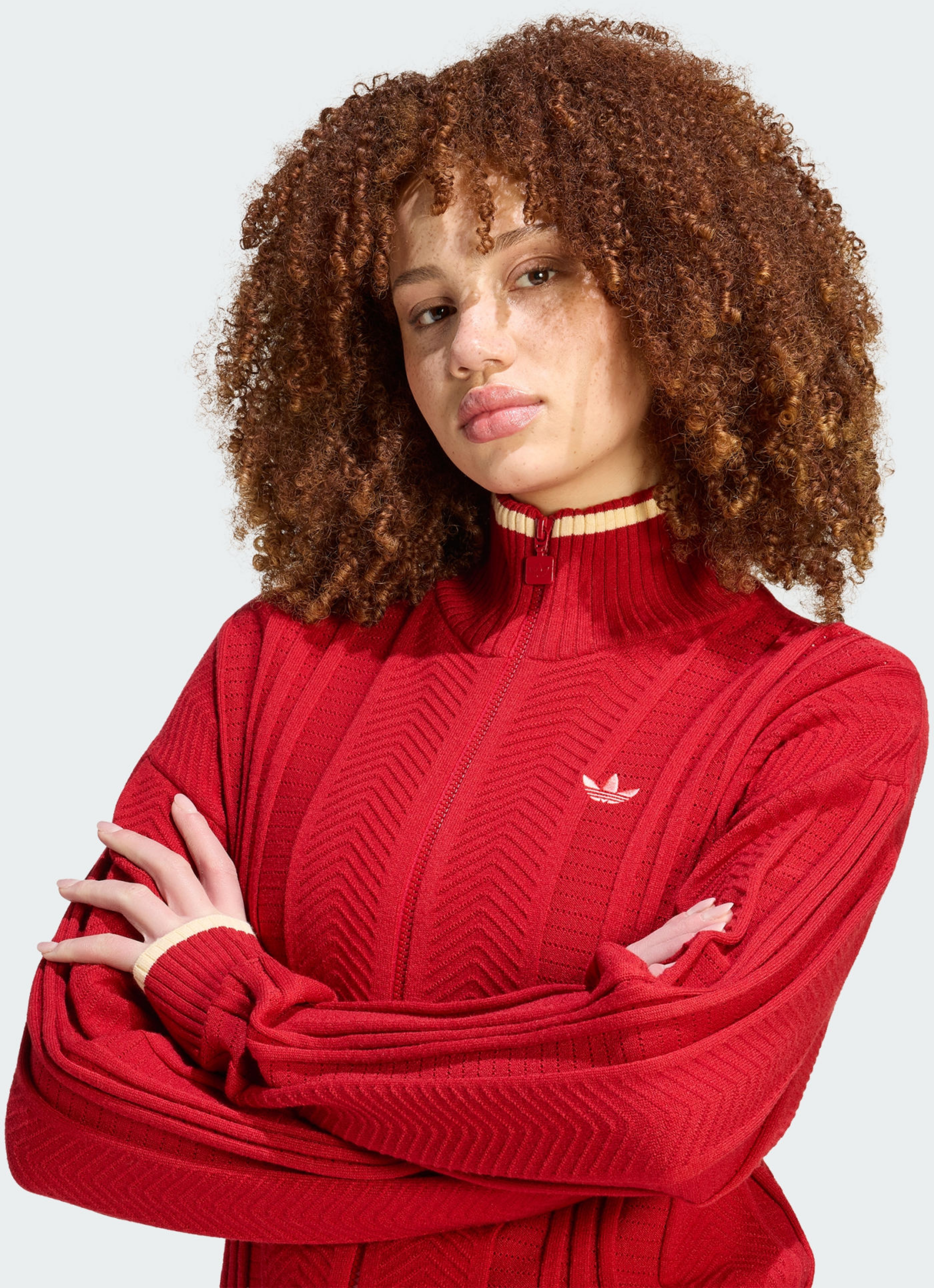 ADIDAS ORIGINALS, Adidas Originals Cable Knit Firebird Tr&auml;ningsjacka