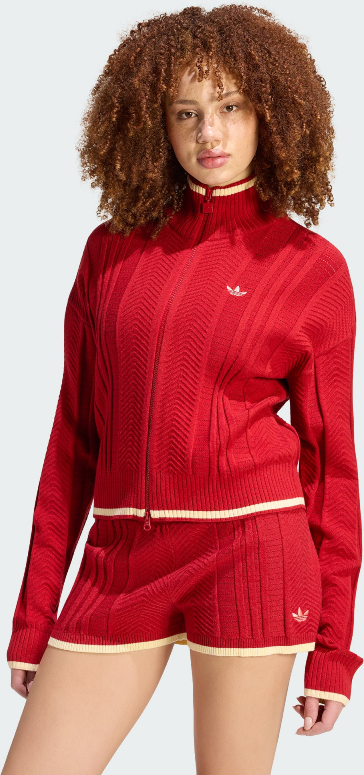 ADIDAS ORIGINALS, Adidas Originals Cable Knit Firebird Tr&auml;ningsjacka