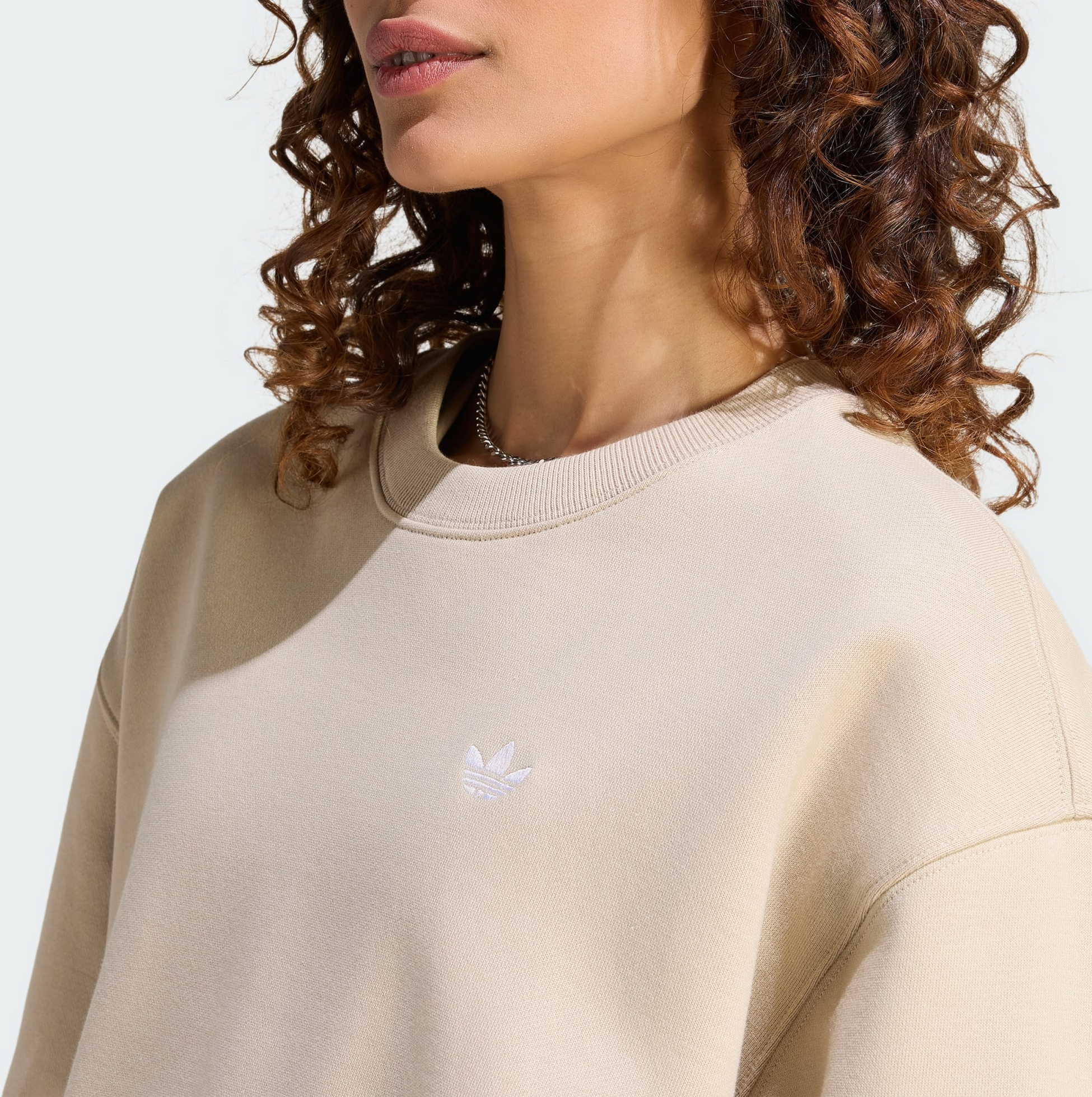 ADIDAS ORIGINALS, Adidas Originals Essentials Crew Long Fleece Os Sweatshirt
