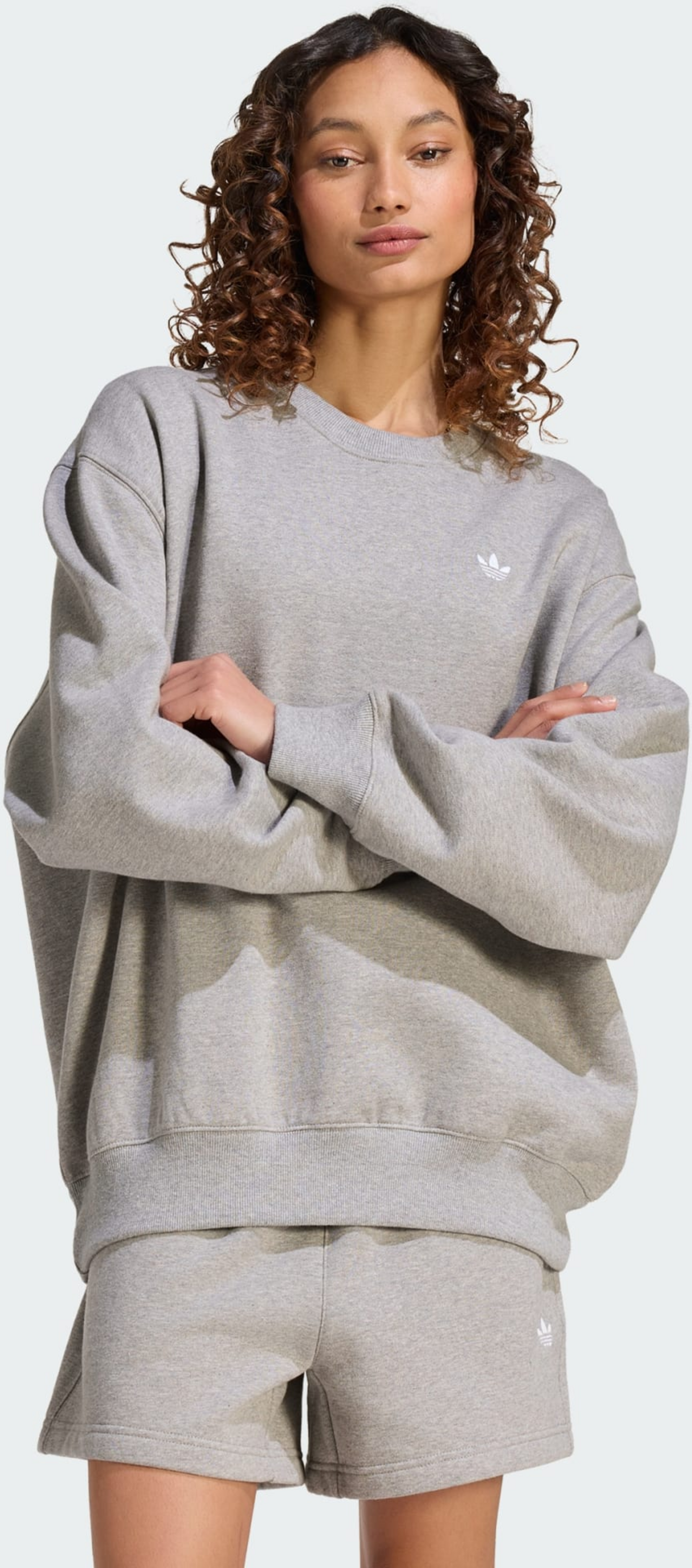 ADIDAS ORIGINALS, Adidas Originals Essentials Crew Long Fleece Os Sweatshirt