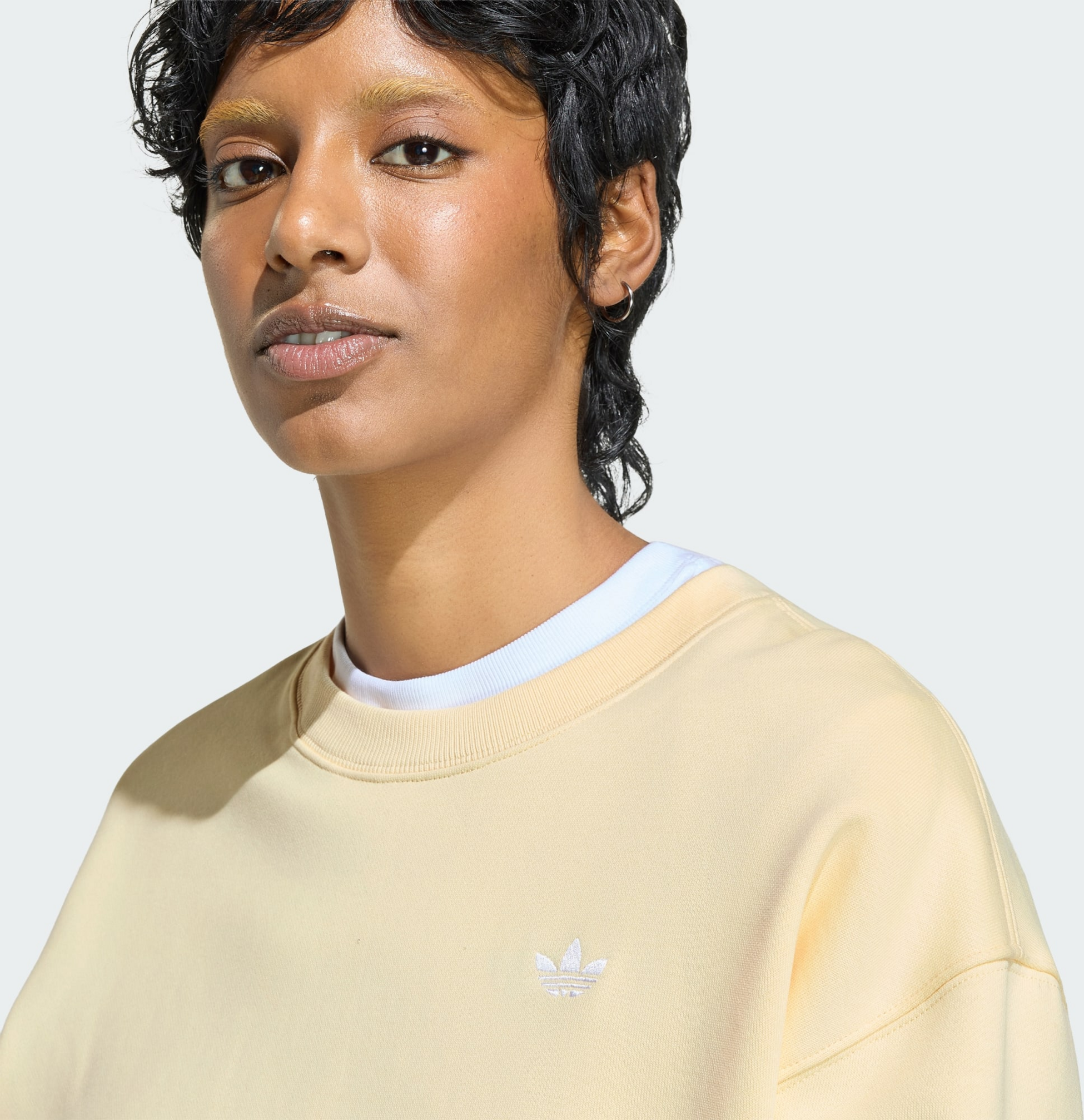 ADIDAS ORIGINALS, Adidas Originals Essentials Crew Long Fleece Os Sweatshirt