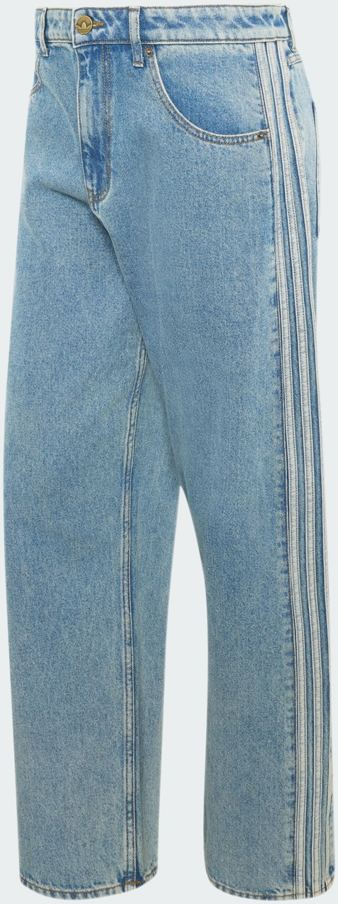 ADIDAS ORIGINALS, Adidas Originals Firebird Adicolor Denim Jeans Med Medelh&ouml;g Midja Och Raka Ben