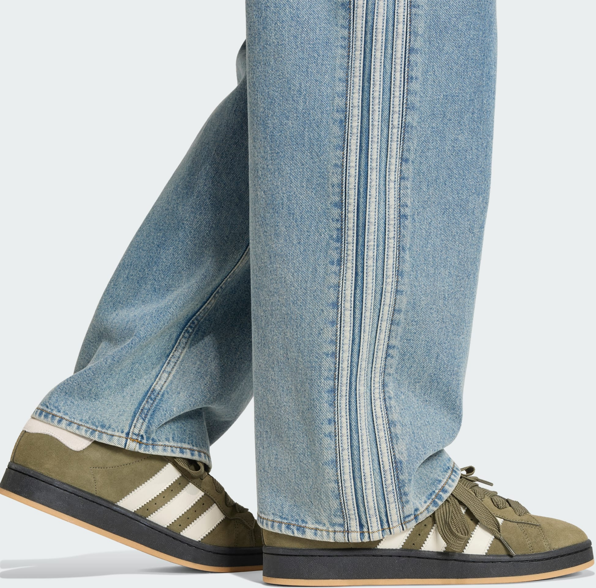 ADIDAS ORIGINALS, Adidas Originals Firebird Adicolor Denim Jeans Med Medelh&ouml;g Midja Och Raka Ben
