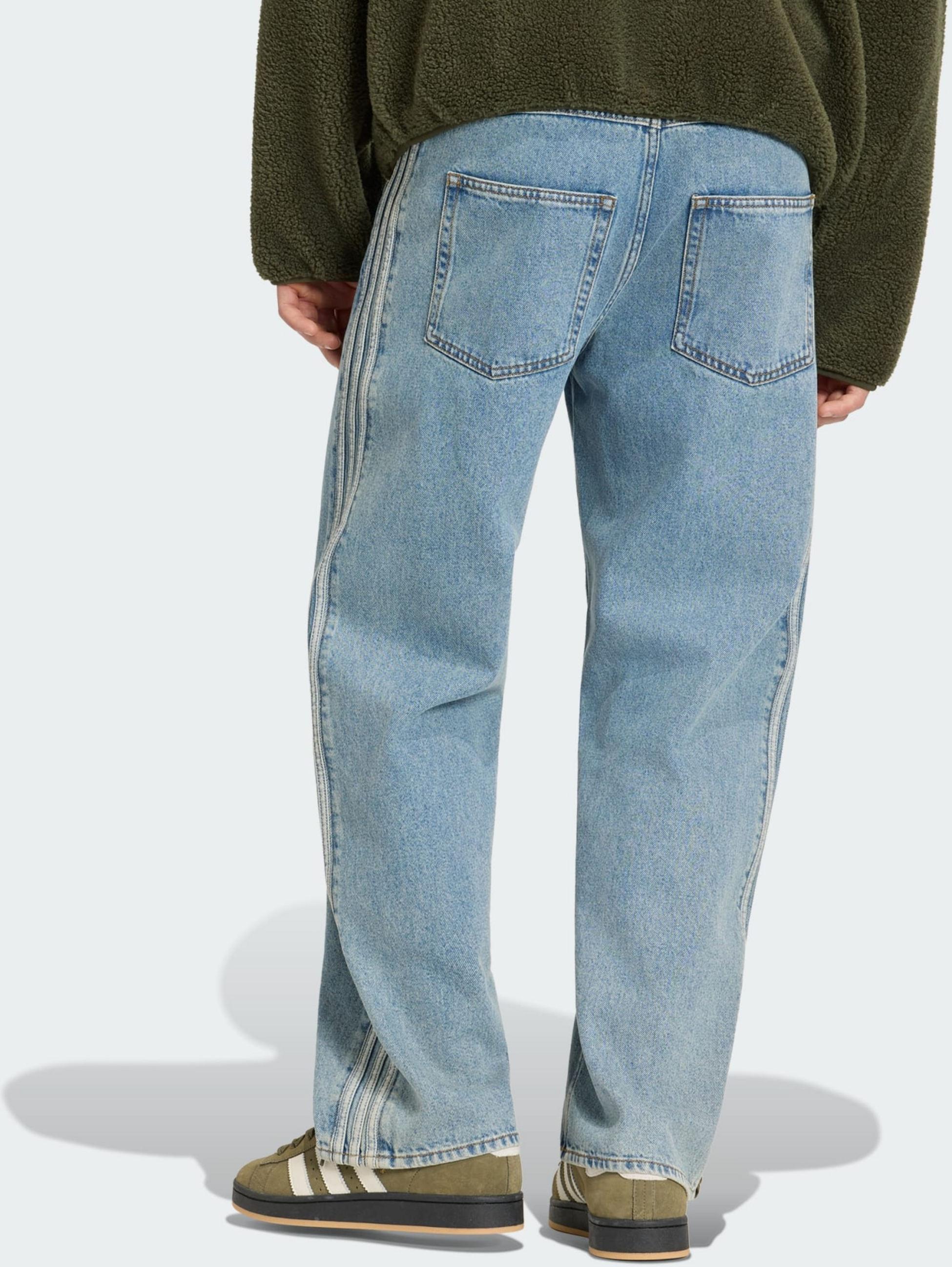 ADIDAS ORIGINALS, Adidas Originals Firebird Adicolor Denim Jeans Med Medelh&ouml;g Midja Och Raka Ben