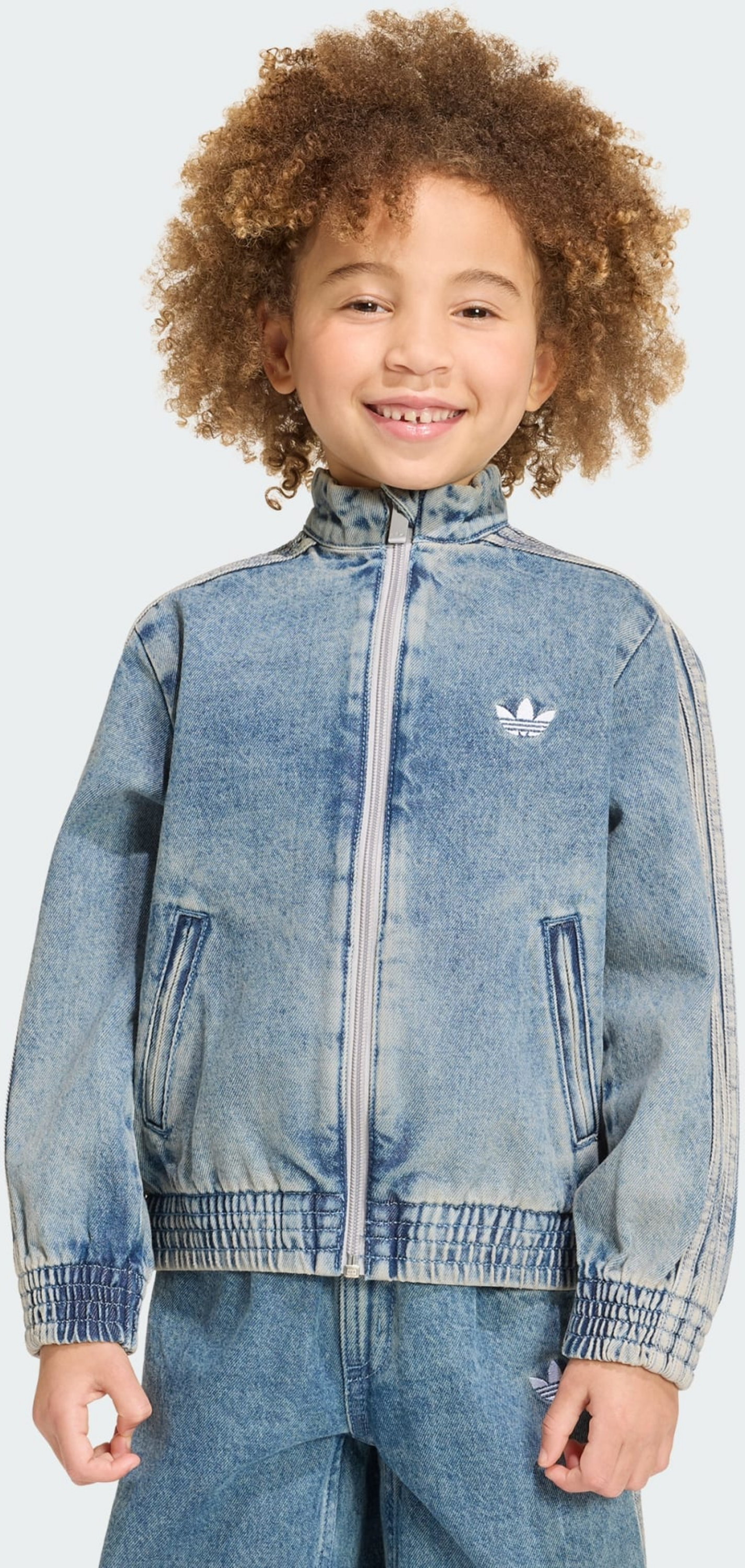 ADIDAS ORIGINALS, Adidas Originals Firebird Tr&auml;ningsjacka I Denim Med L&ouml;s Passform