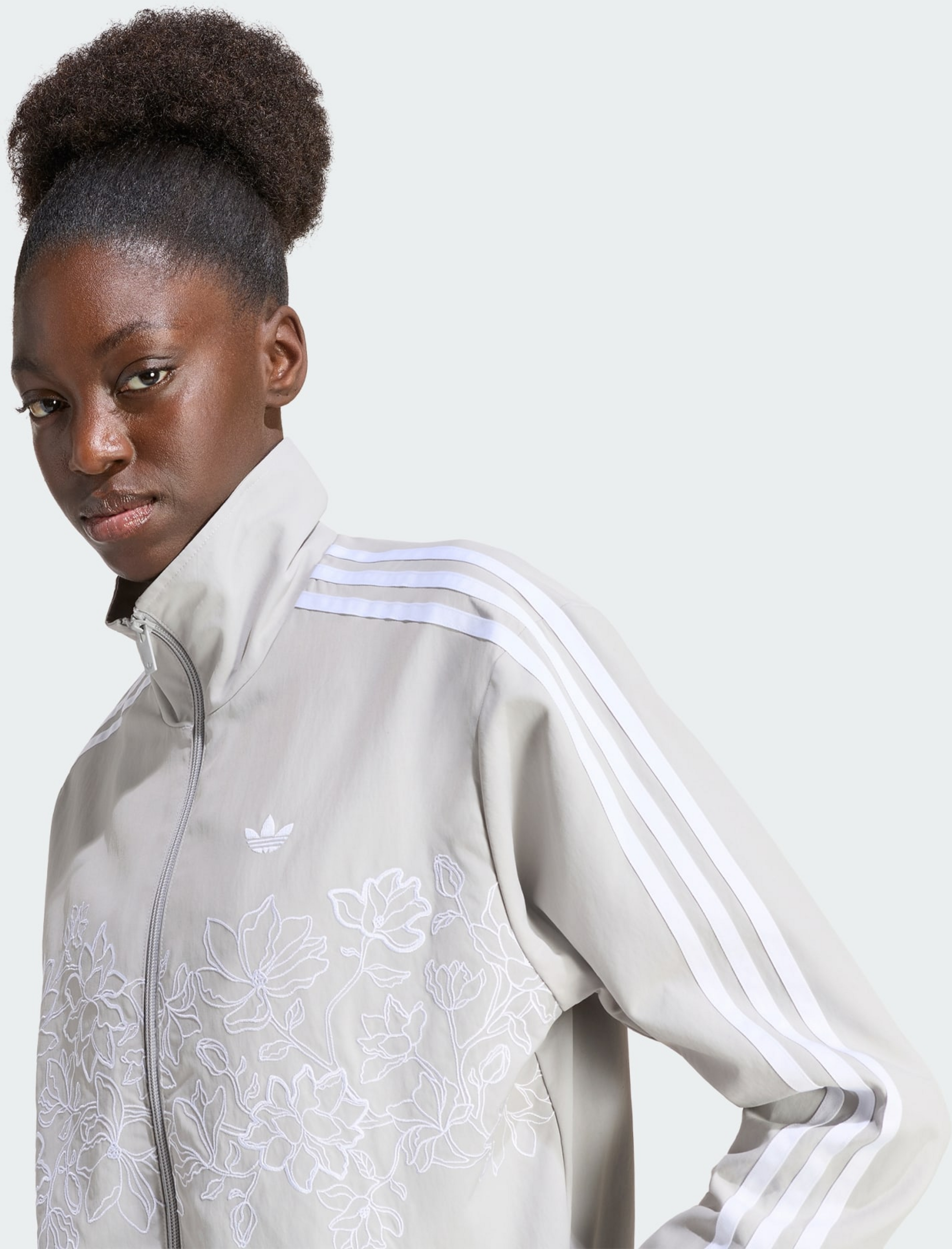 ADIDAS ORIGINALS, Adidas Originals Floral Gfx Firebird Tr&auml;ningsjacka Med L&ouml;s Passform