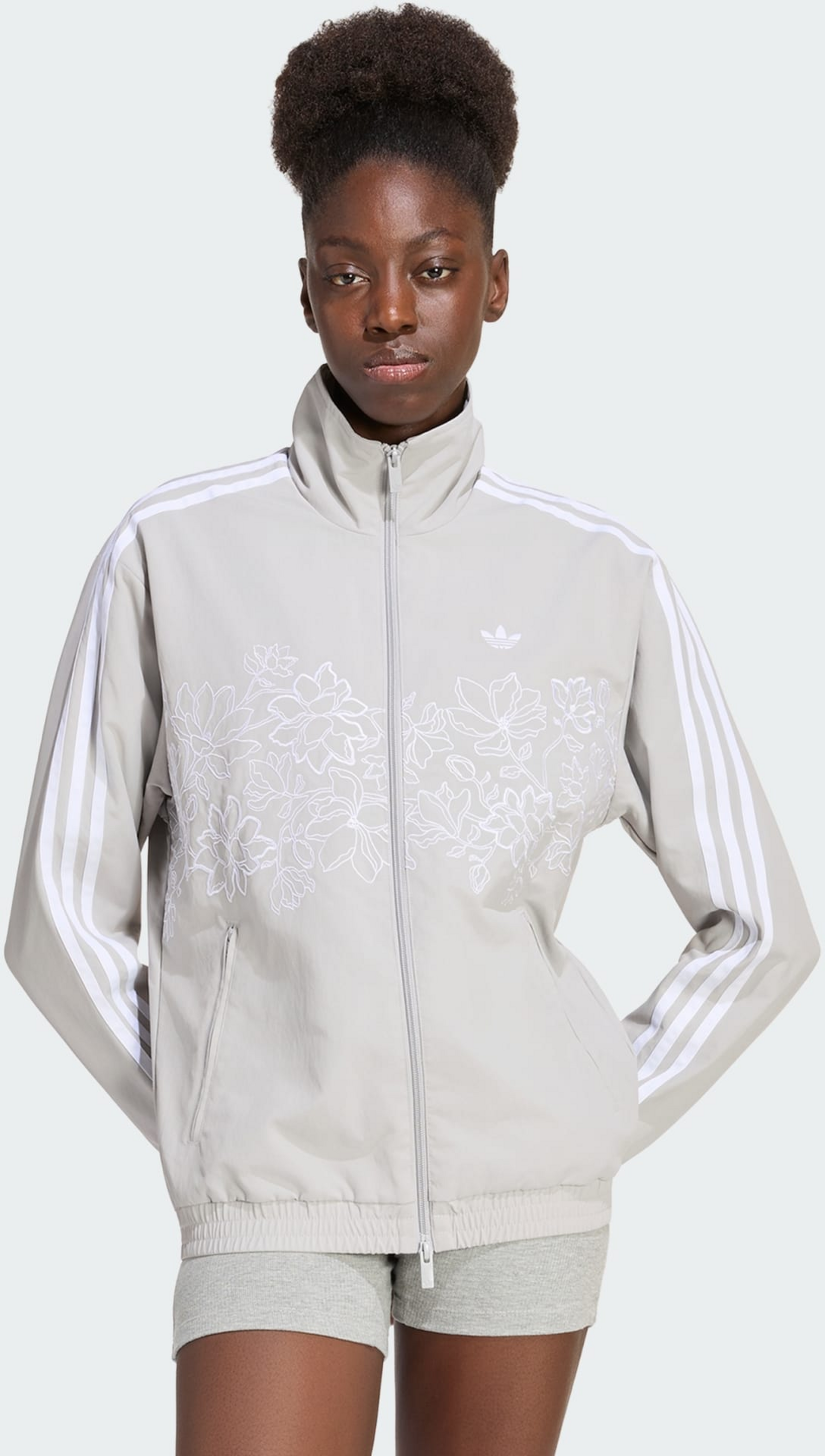 ADIDAS ORIGINALS, Adidas Originals Floral Gfx Firebird Tr&auml;ningsjacka Med L&ouml;s Passform