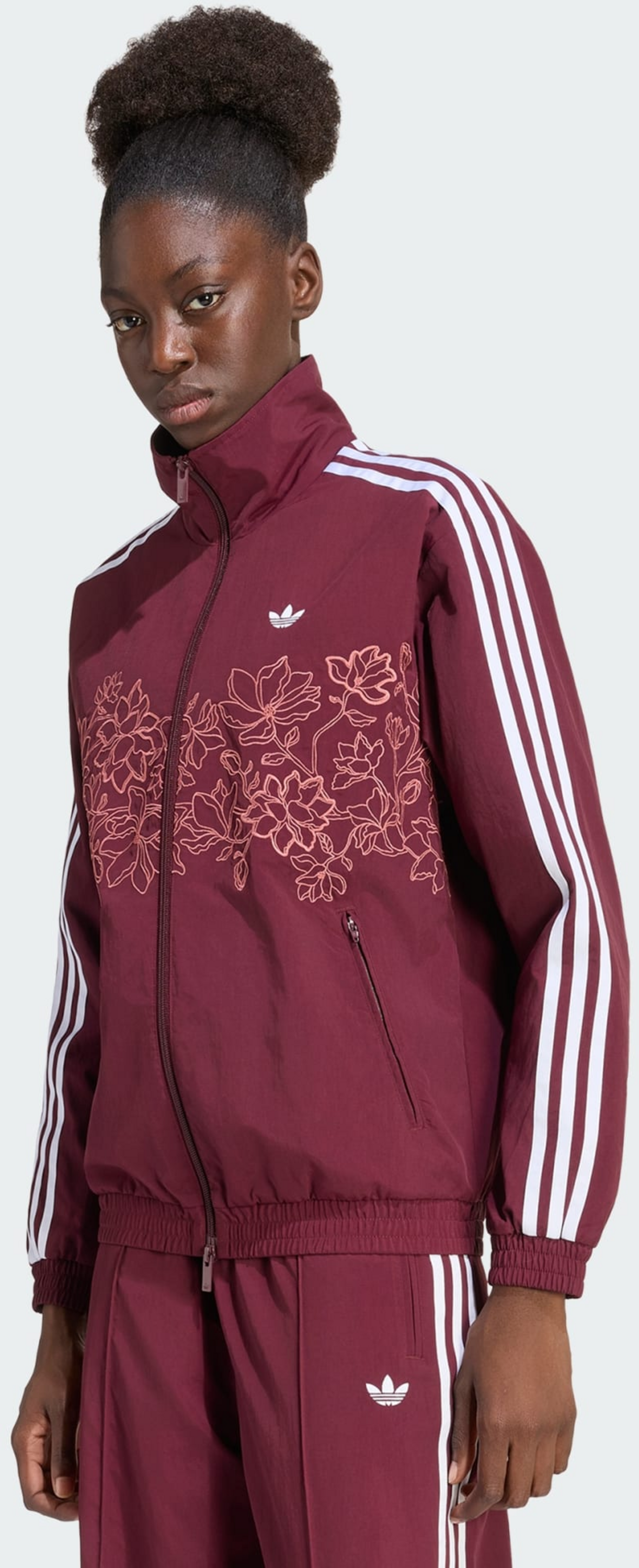 ADIDAS ORIGINALS, Adidas Originals Floral Gfx Firebird Tr&auml;ningsjacka Med L&ouml;s Passform